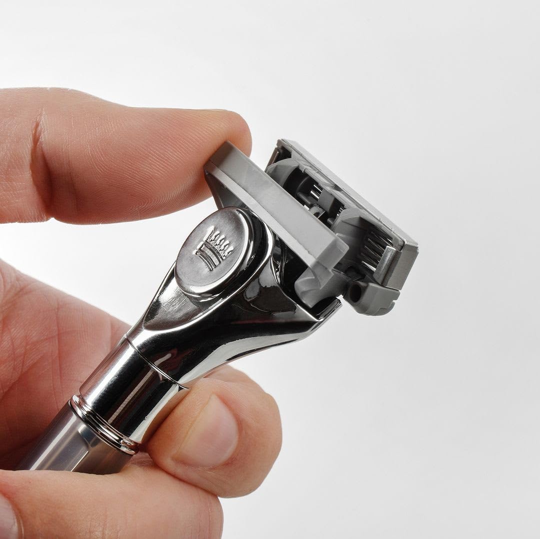 Detalle de Cremo Barber Grade Razor for Men with Tortoise Shell Handle – Includes Extra Refills