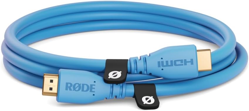Detalle de RODE HDMICABLE1.5M-B HDMIケーブル 1.5m・ブルー、4K60p・18Gbps対応