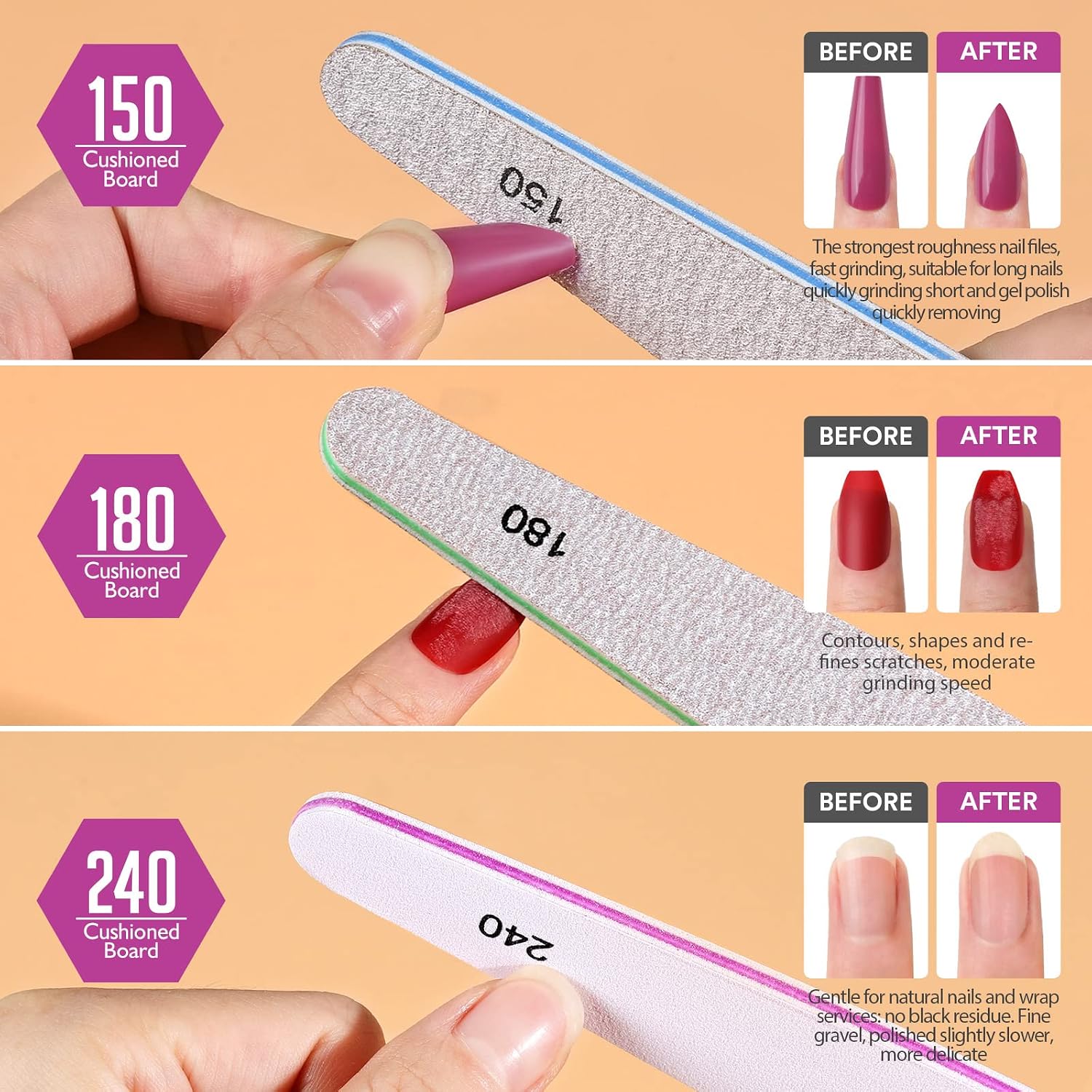 Thumbnail 2 de Teenitor Nail File Set 6 pcs — 100/180 grit 💅