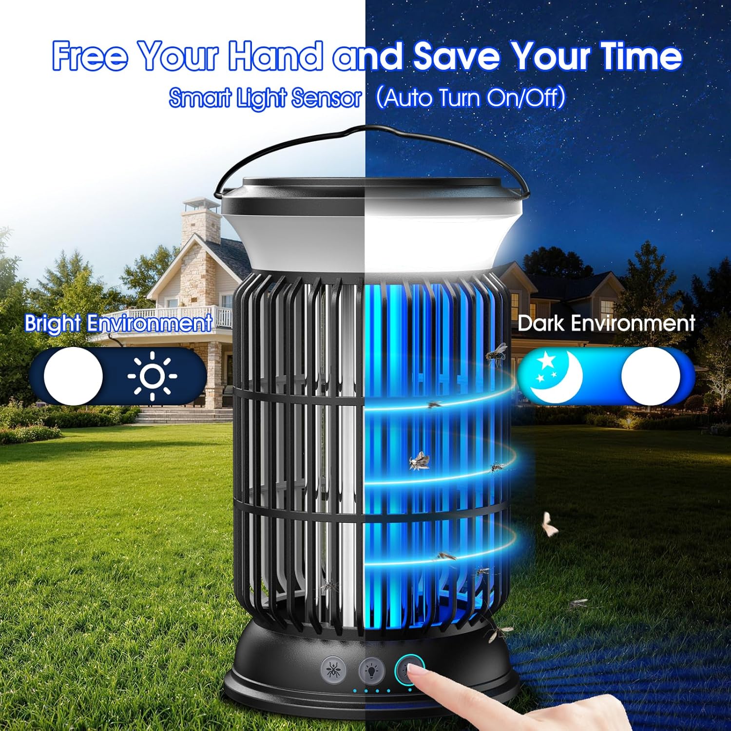 Detalle de Sayneep Solar Bug Zapper Outdoor, 4 in 1 Outdoor Essential