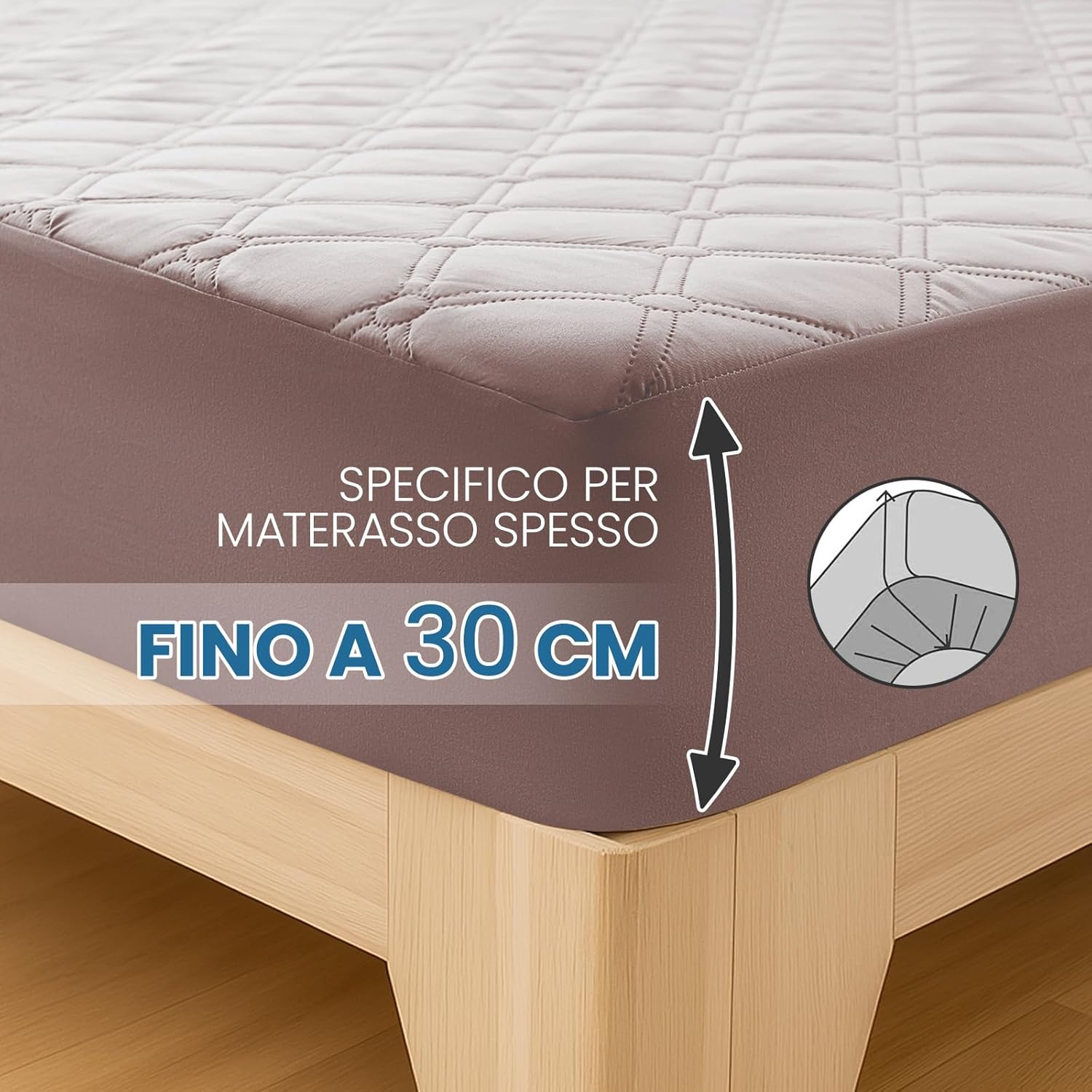 Thumbnail 1 de Ystyle protège-matelas imperméable 140x200 cm anti-acariens (jusqu’à 30 cm), matelassé lavable rose