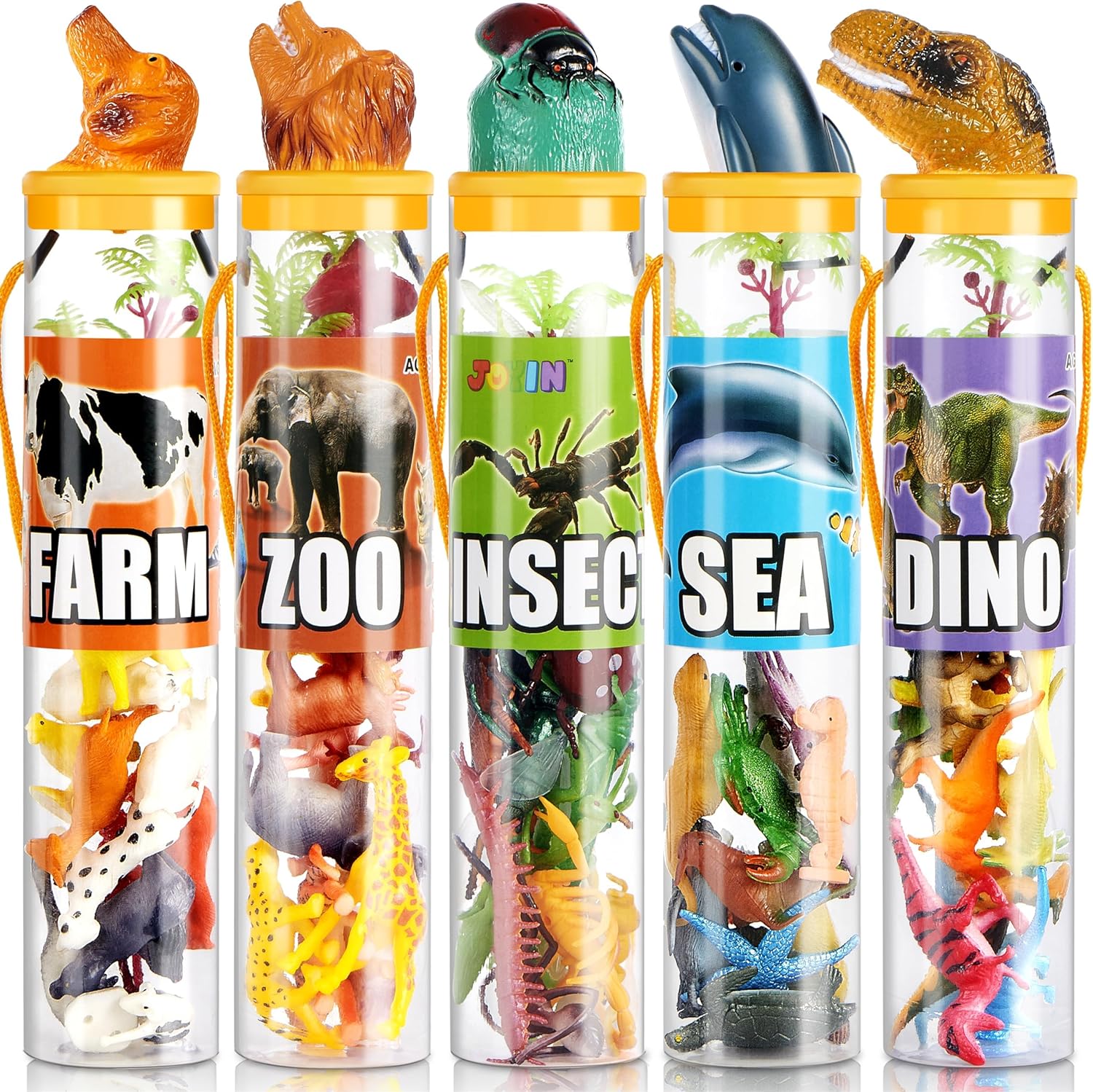 Detalle de JOYIN 69 Pcs Small Animal Figures: A Versatile Mini Jungle Toy Set for Imaginative Play