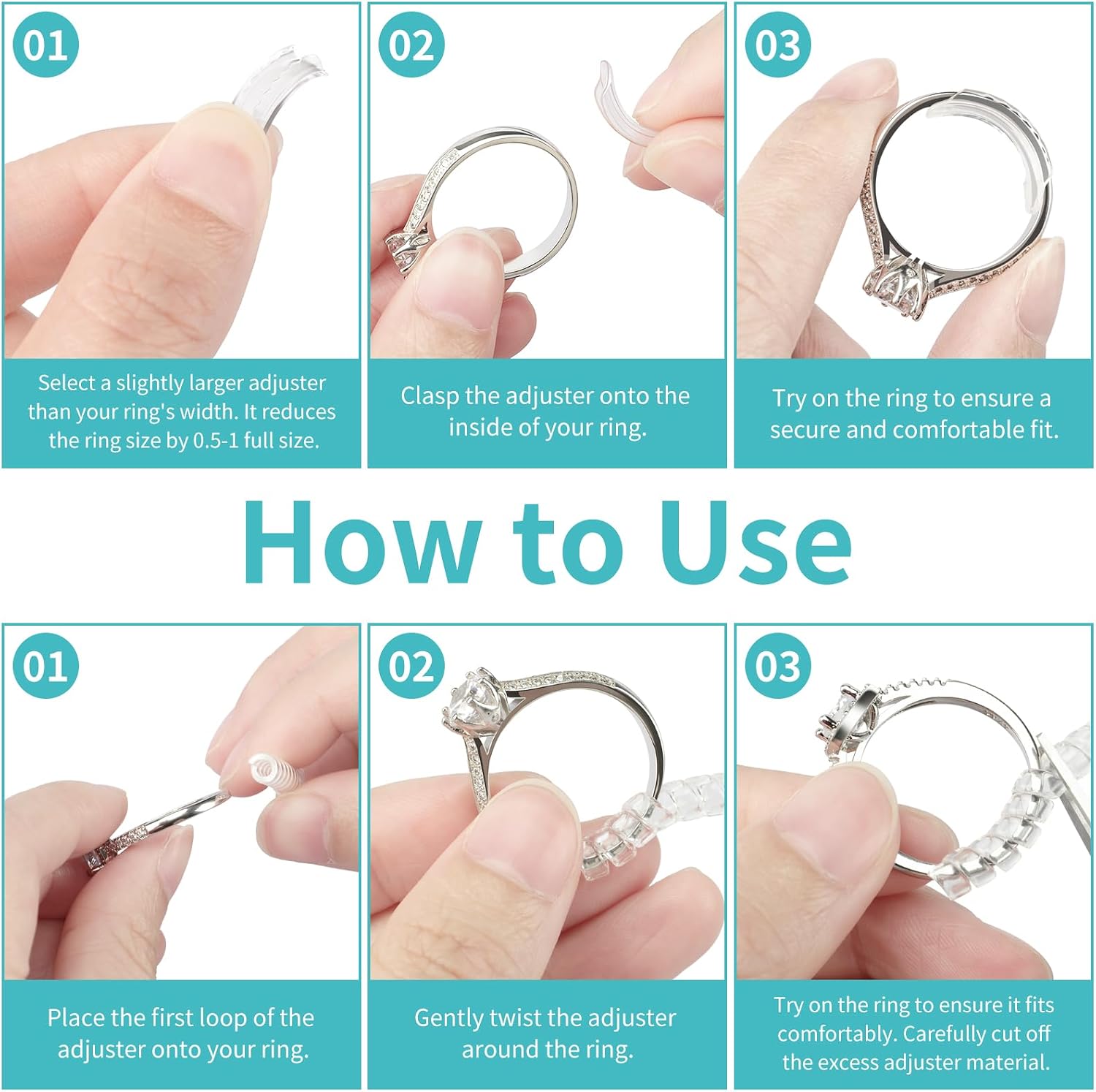 Detalle 2 de Ottemax Ring Sizers 12-pack ring guards 💍
