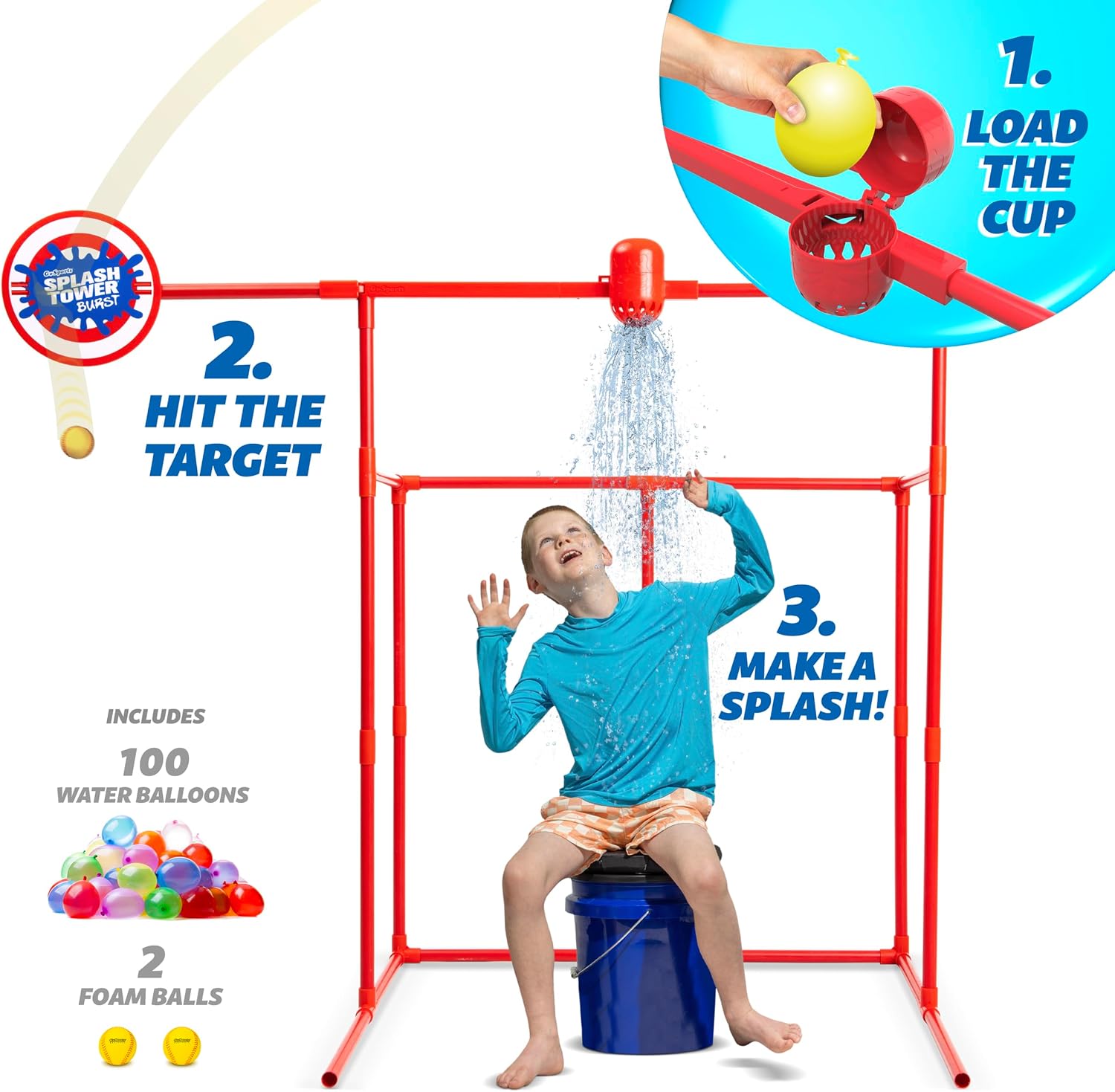 Detalle 2 de GoSports Carnival-Style Backyard Water Toy Dunk Tank