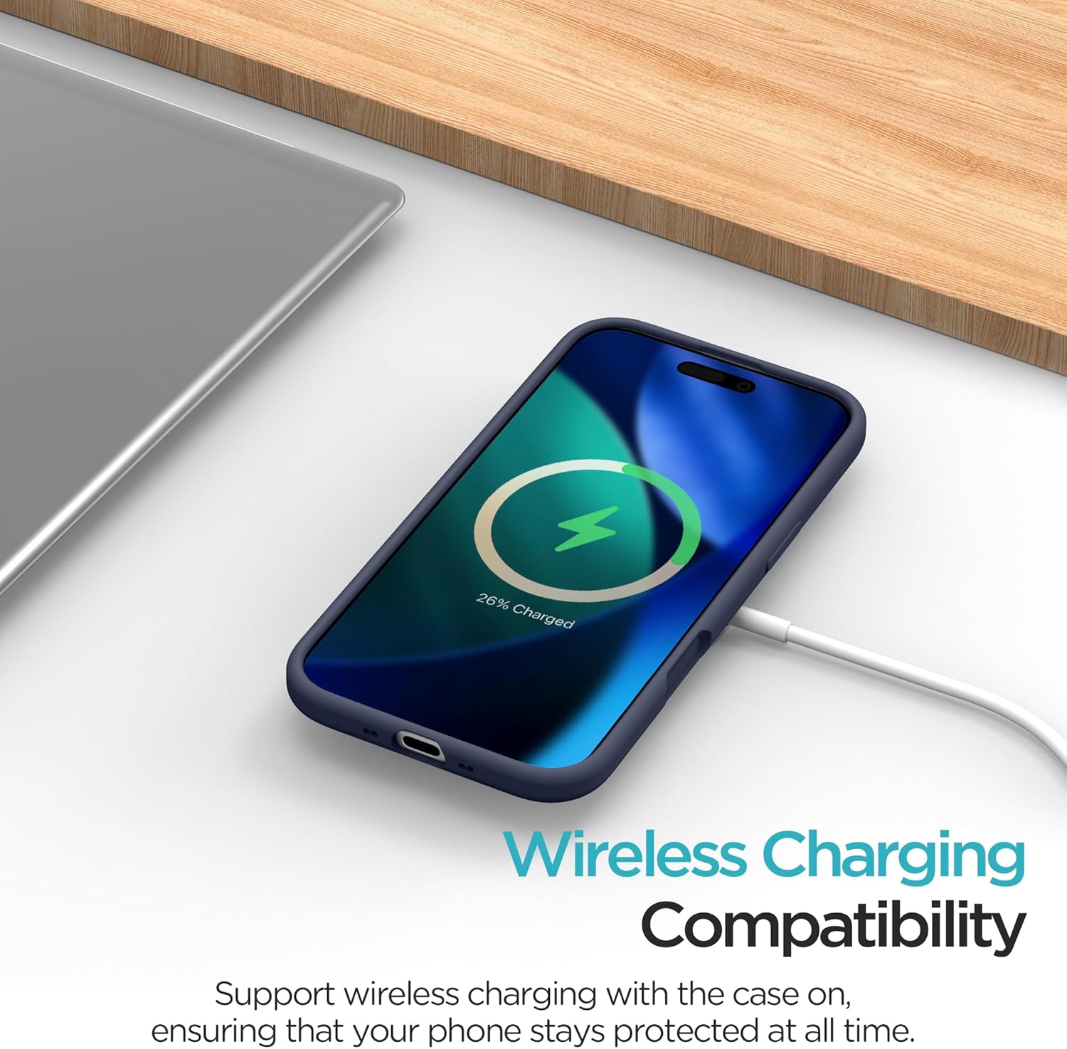 Thumbnail 5 de INGIDO for iPhone Air 6.5" (2025) liquid silicone case with camera protection, midnight blue