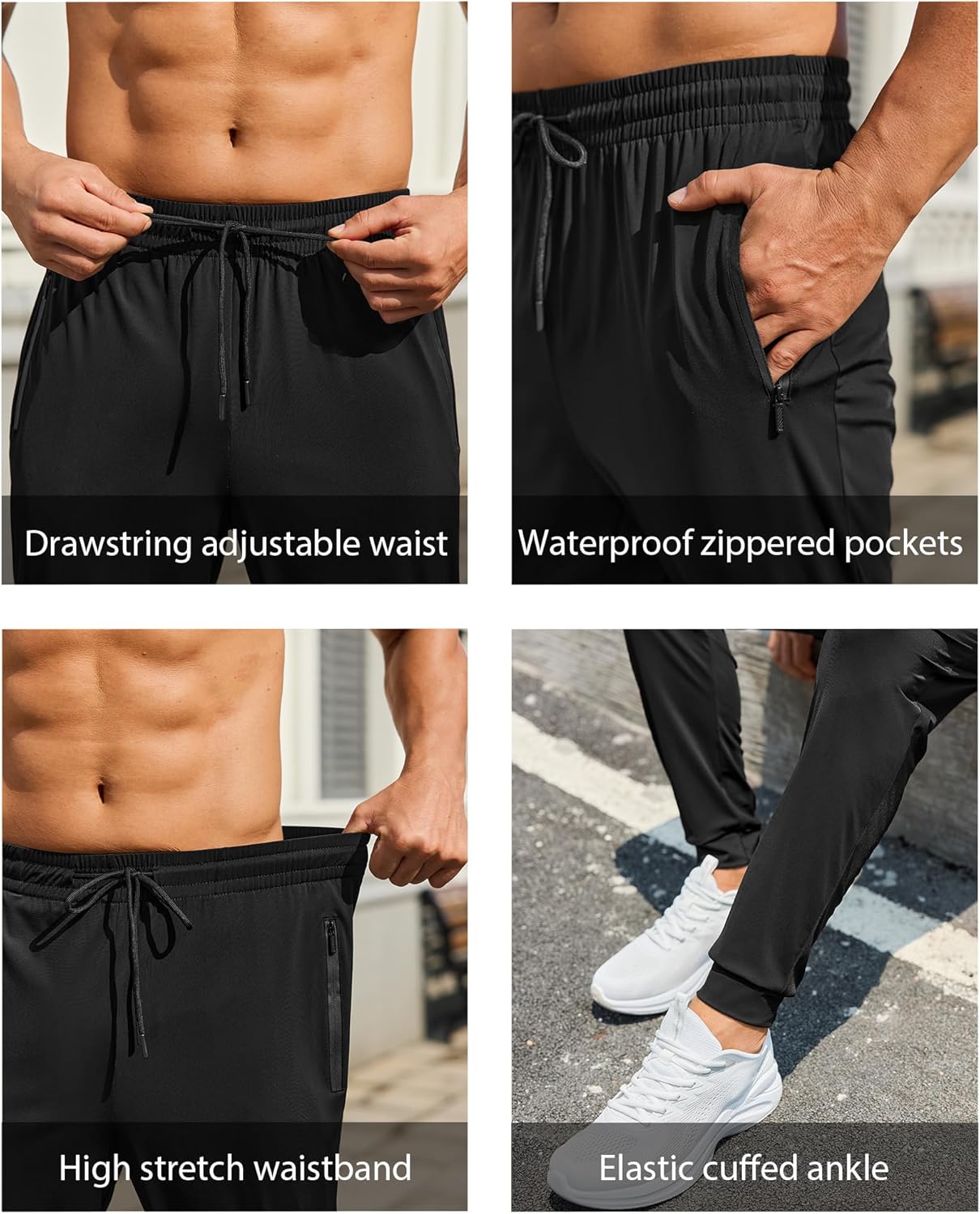 Thumbnail 5 de FOGFIRE Men’s Lightweight Sweatpants with Zipper Pockets (Athletic Joggers)