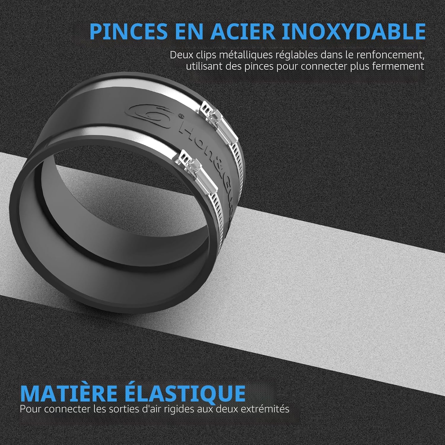 Detalle de Hon&Guan kit complet de ventilateur tubulaire en ligne 150 mm (587 m³/h) avec variateur et filtre à charbon actif