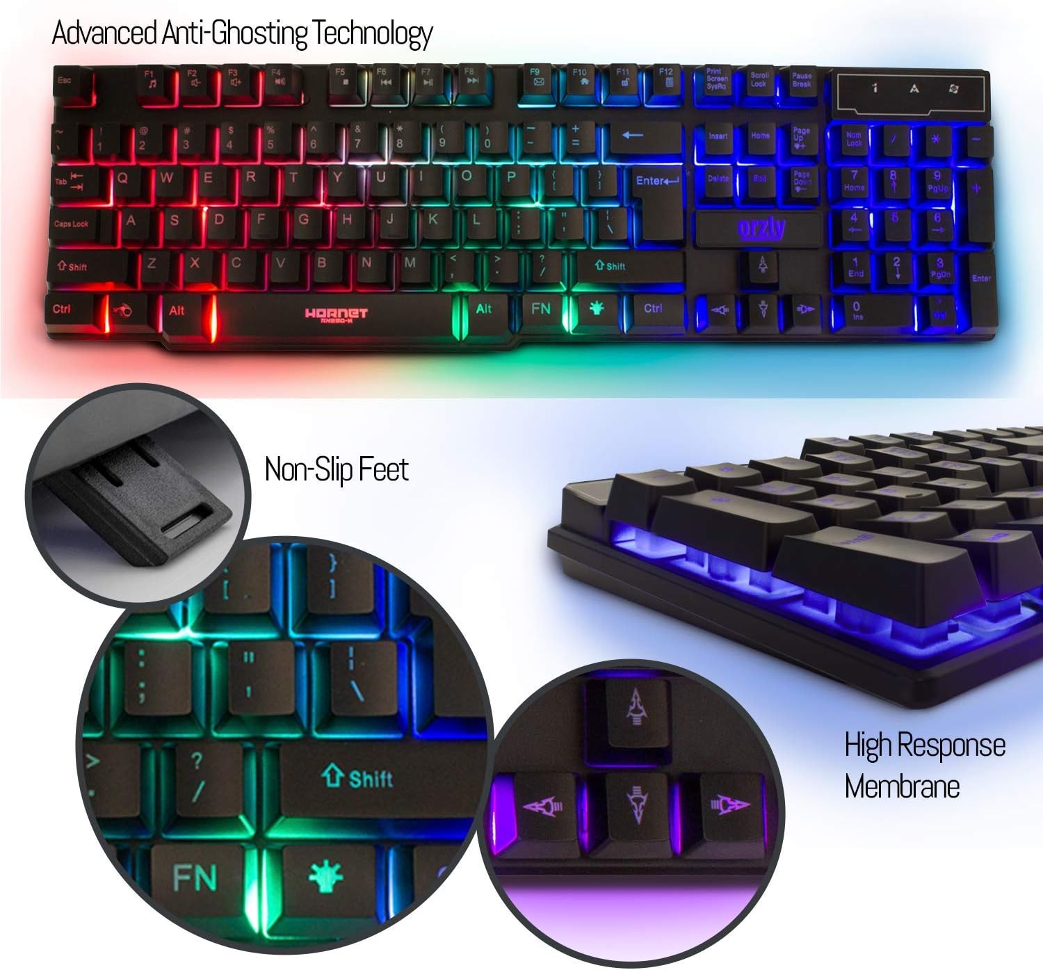 Detalle 2 de Hornet RX-250 4 in 1 Gaming Keyboard, Mouse, Pad & Headset