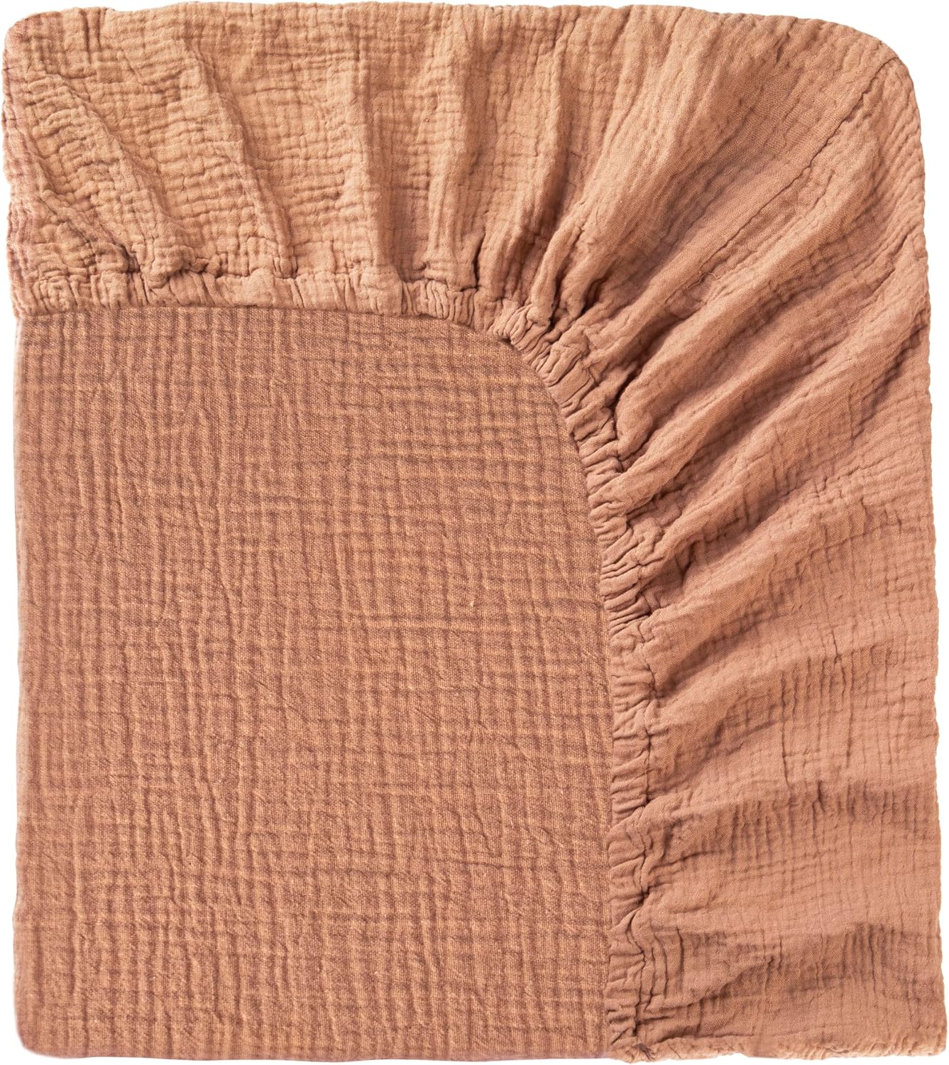 Detalle de Kewlife gift chuangli_ca Muslin Crib Sheet, 100% Cotton, Terracotta