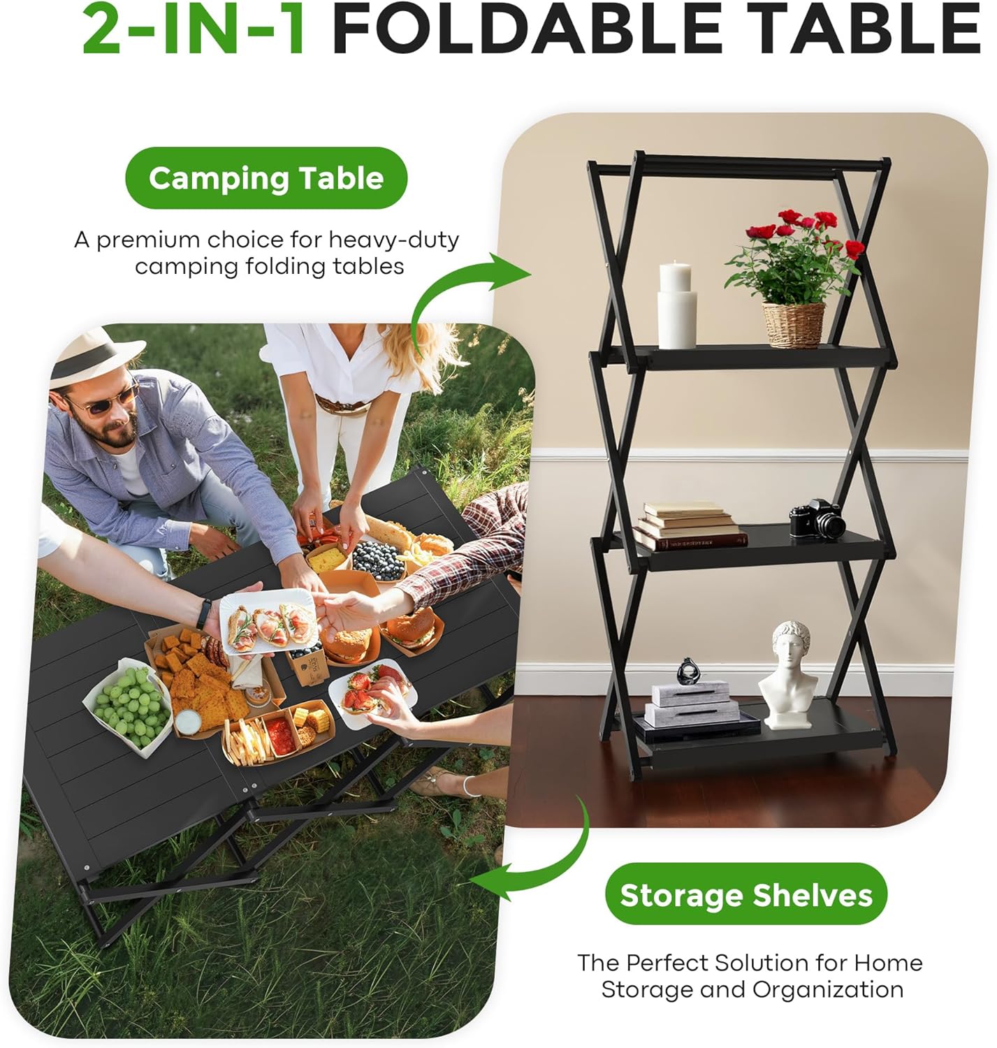 Detalle 2 de Hsundries 2 in 1 Aluminum Folding Camping Table with Chair — Portable Set 🎪