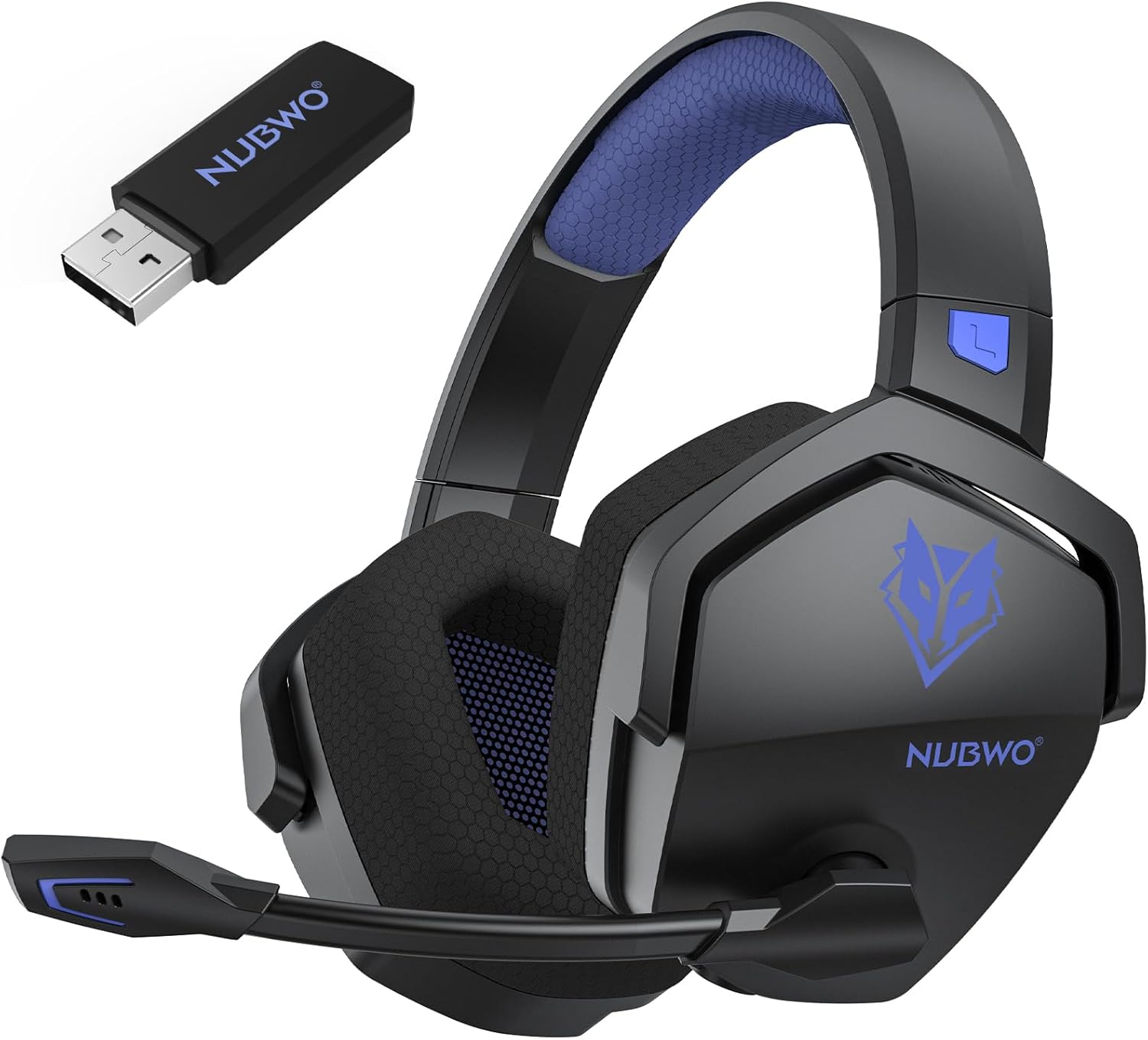 Detalle de NUBWO Wireless Gaming Headset 100‑hour battery