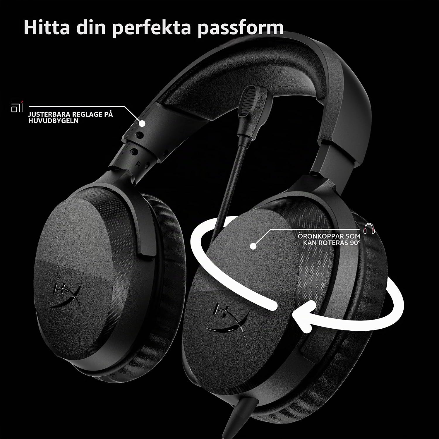 Thumbnail 6 de HyperX Cloud Stinger 3, trådbundet gamingheadset med 50 mm-element