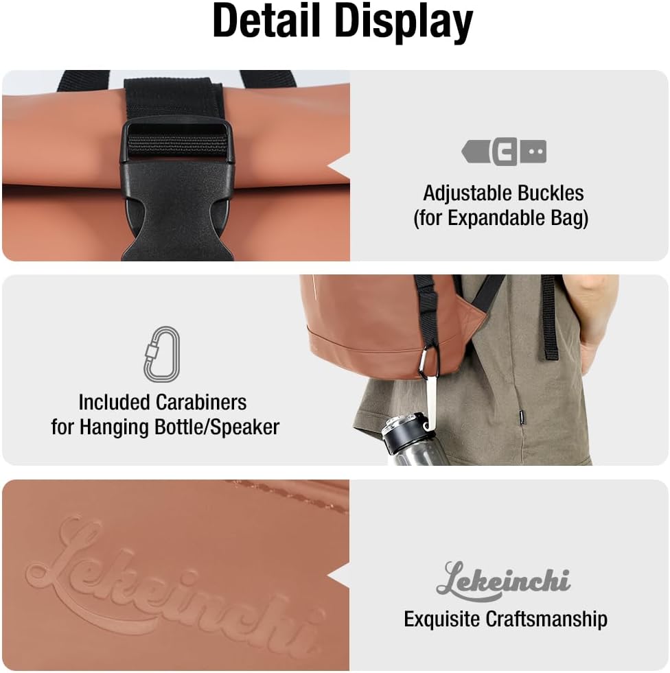 Thumbnail 3 de Lekeinchi Rolltop Rucksack: Wasserdicht, flexibel und geeignet für Laptop bis 17 Zoll