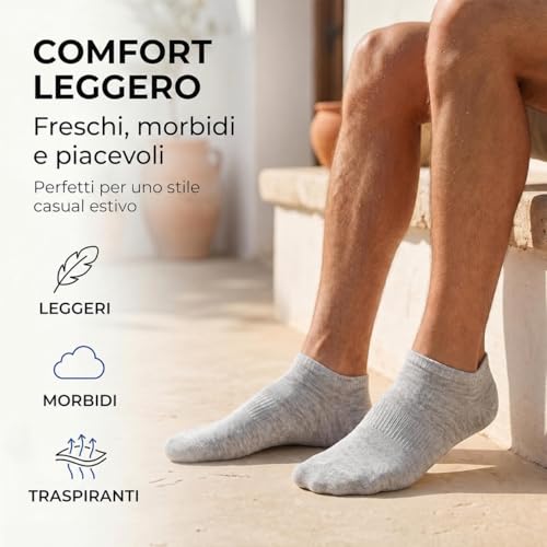 Thumbnail 5 de PS PROUTHS 12 Paia Fantasmini Corti in Cotone – Unisex, Morbidi e Traspiranti