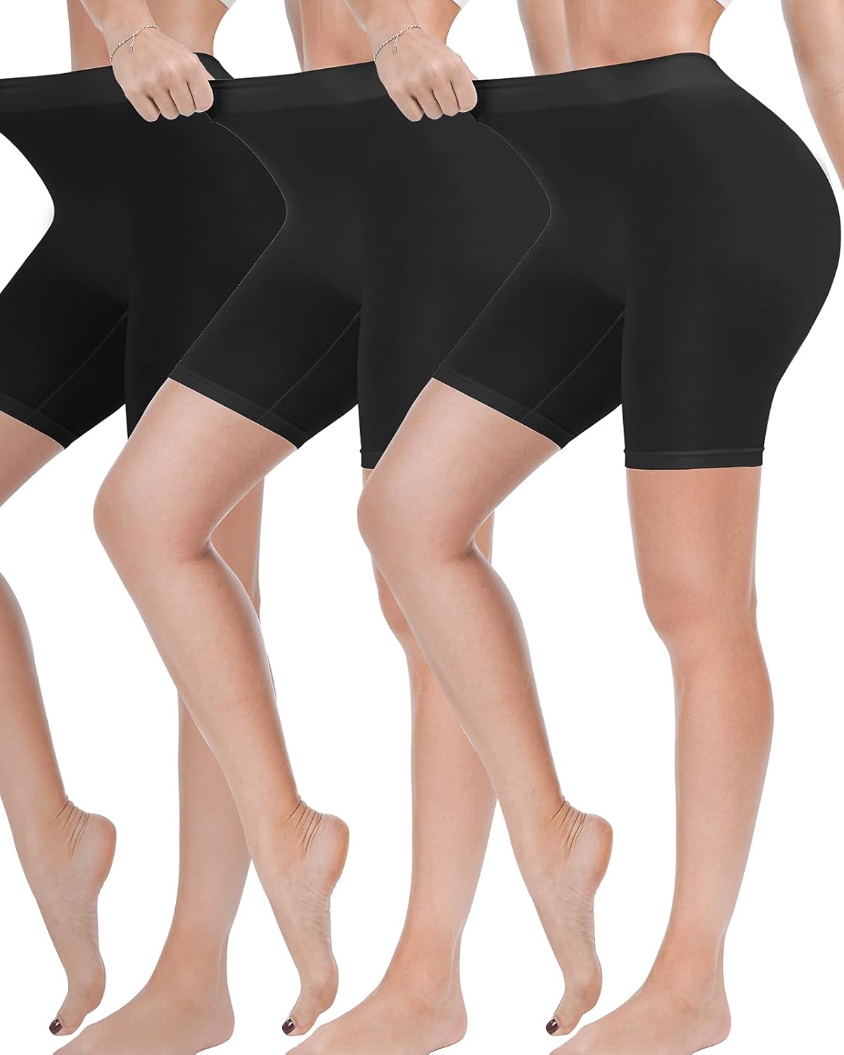 Thumbnail 6 de Reamphy 3-Pack Slip Shorts for Women (Nylon & Spandex) Under Dresses, Yoga, Workout & Everyday Comfort