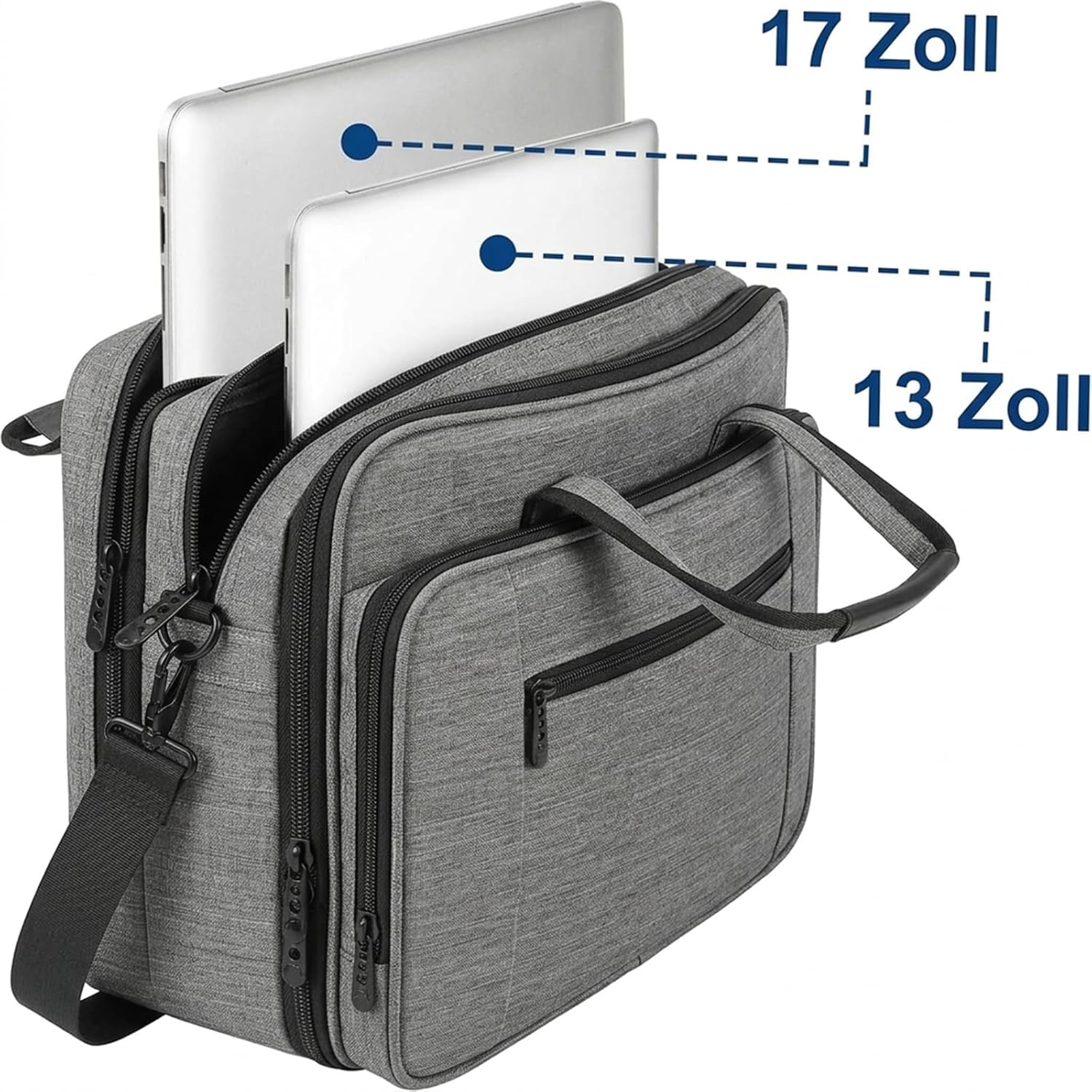 Thumbnail 6 de Mancro Aktenkoffer Herren – 17 Zoll Laptoptasche mit erweiterbarem Stauraum, wasserdichte Business-Tasche