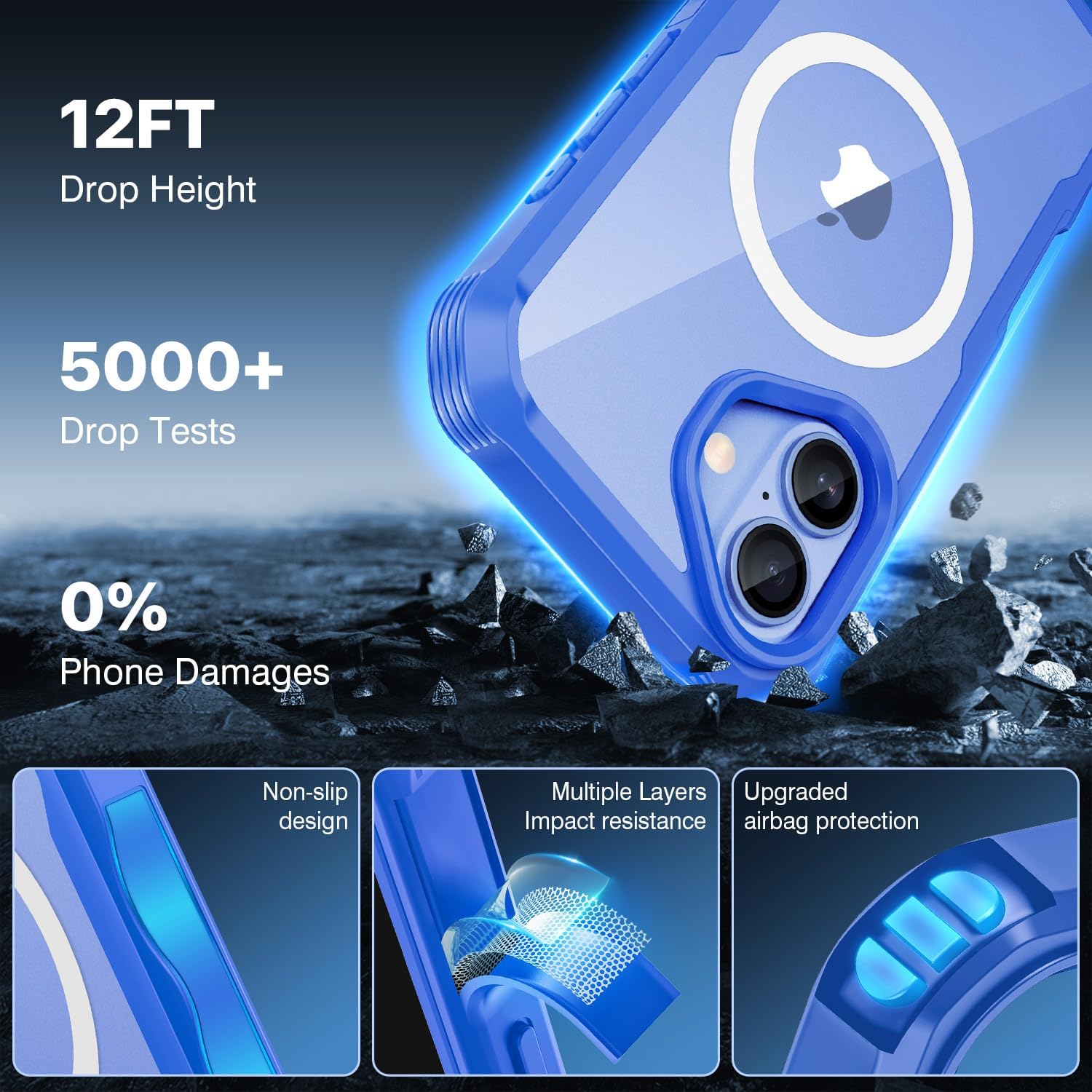 Detalle de iPhone 16 MagSafe case with 9H glass