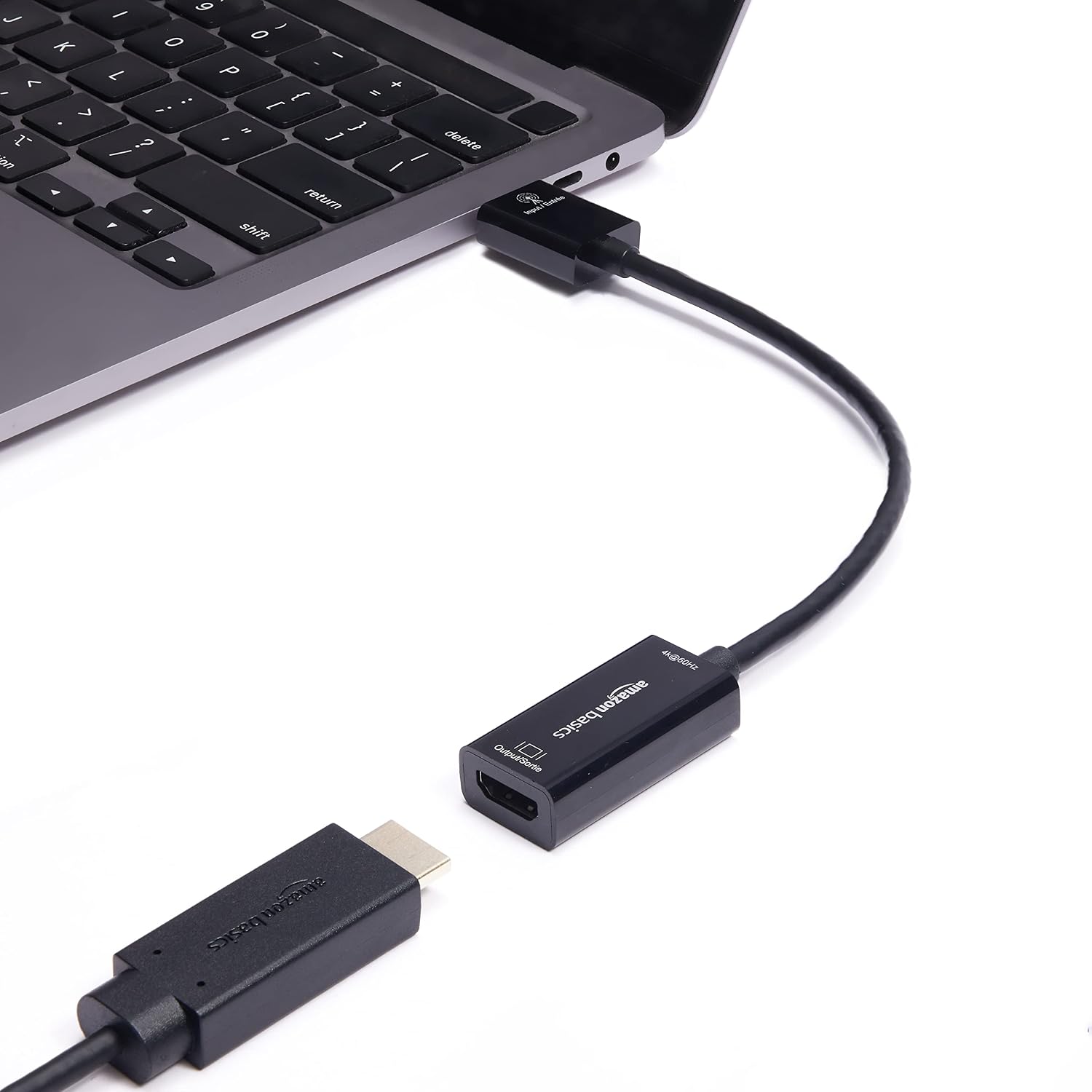 Detalle de Amazonベーシック DisplayPort-HDMI変換アダプター 4K@60Hz対応・プラグ&プレイ
