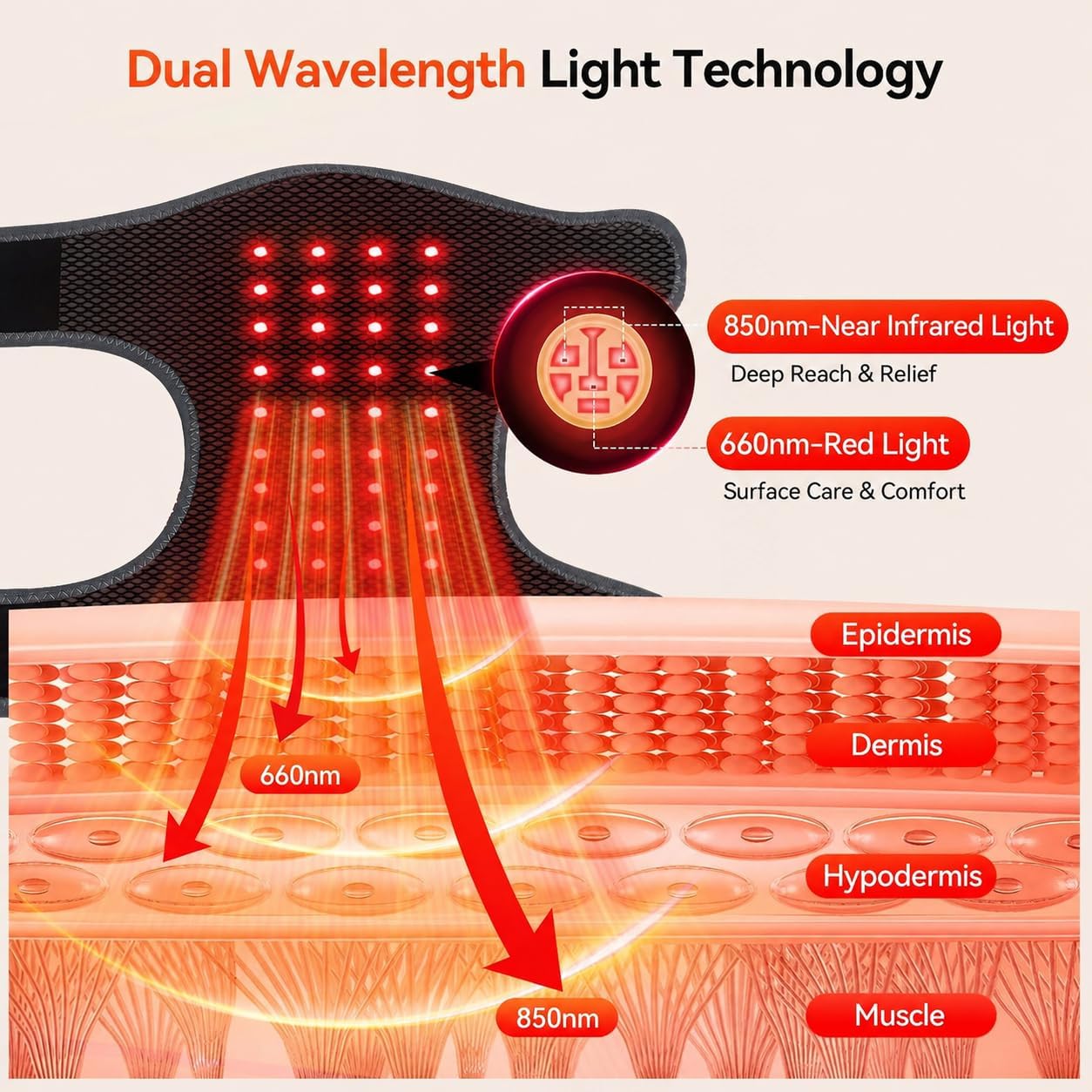 Detalle 2 de Red Light Therapy Knee Massager 660nm