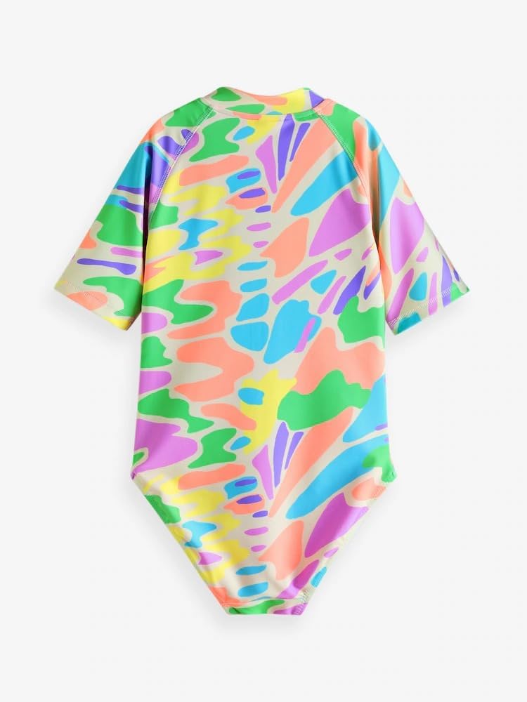 Detalle de Gifts Treat girls’ long-sleeve one-piece swimsuit with UPF 50+ protection