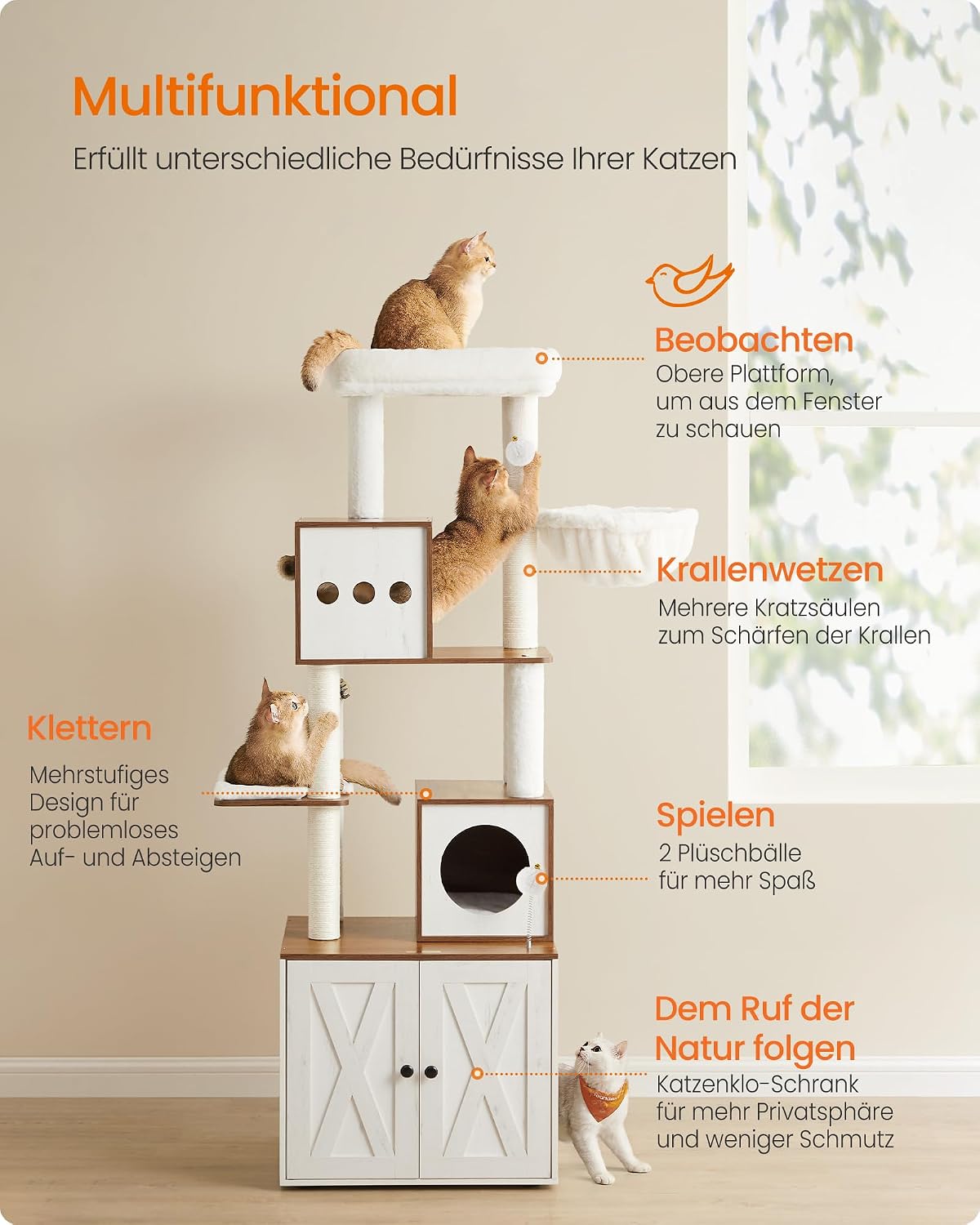 Thumbnail 4 de Feandrea Kratzbaum PCT116K03 Katzenkratzbaum 178 cm