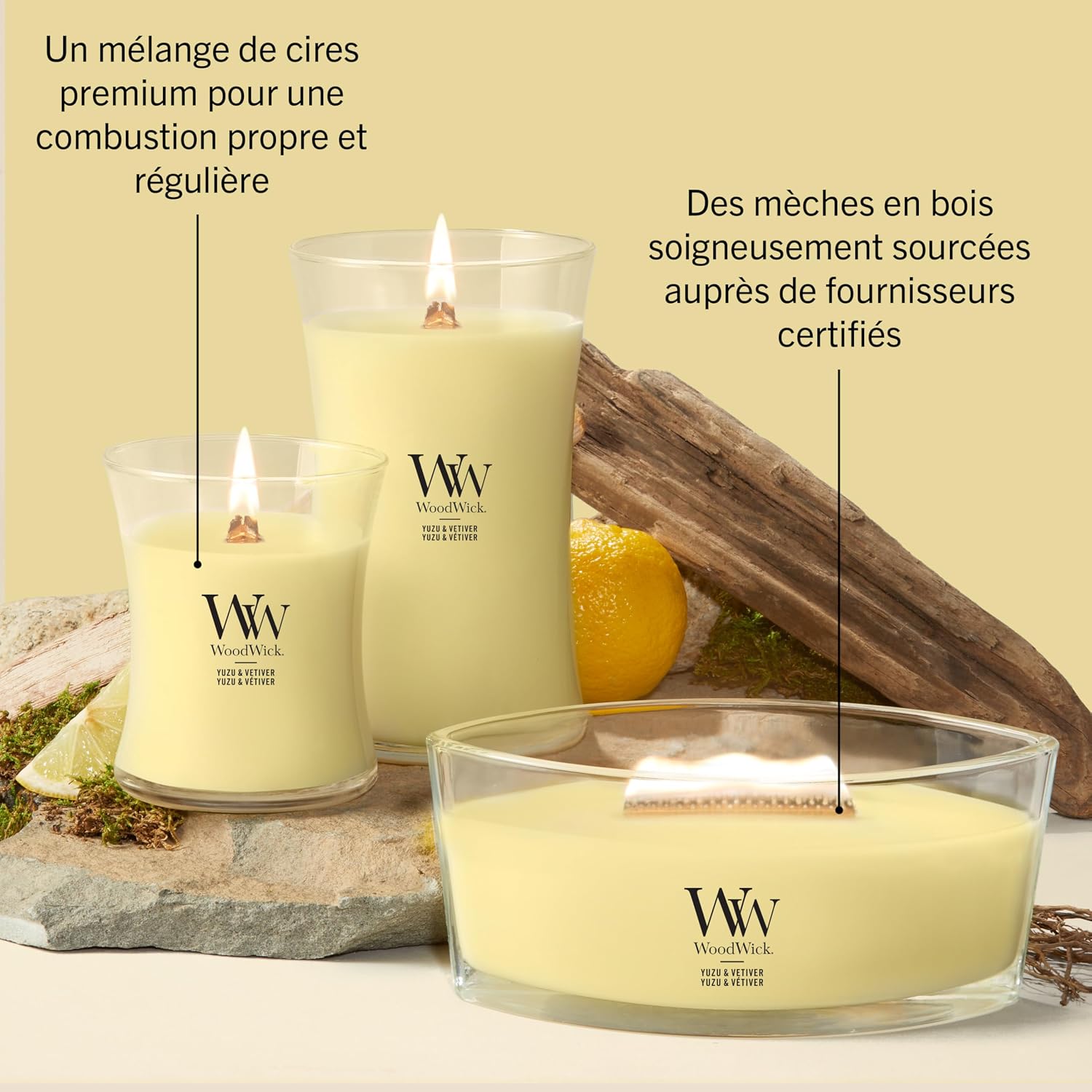 Thumbnail 6 de WoodWick Bougie parfumée Ellipse Yuzu & Vetiver — cadeau chic pour femmes