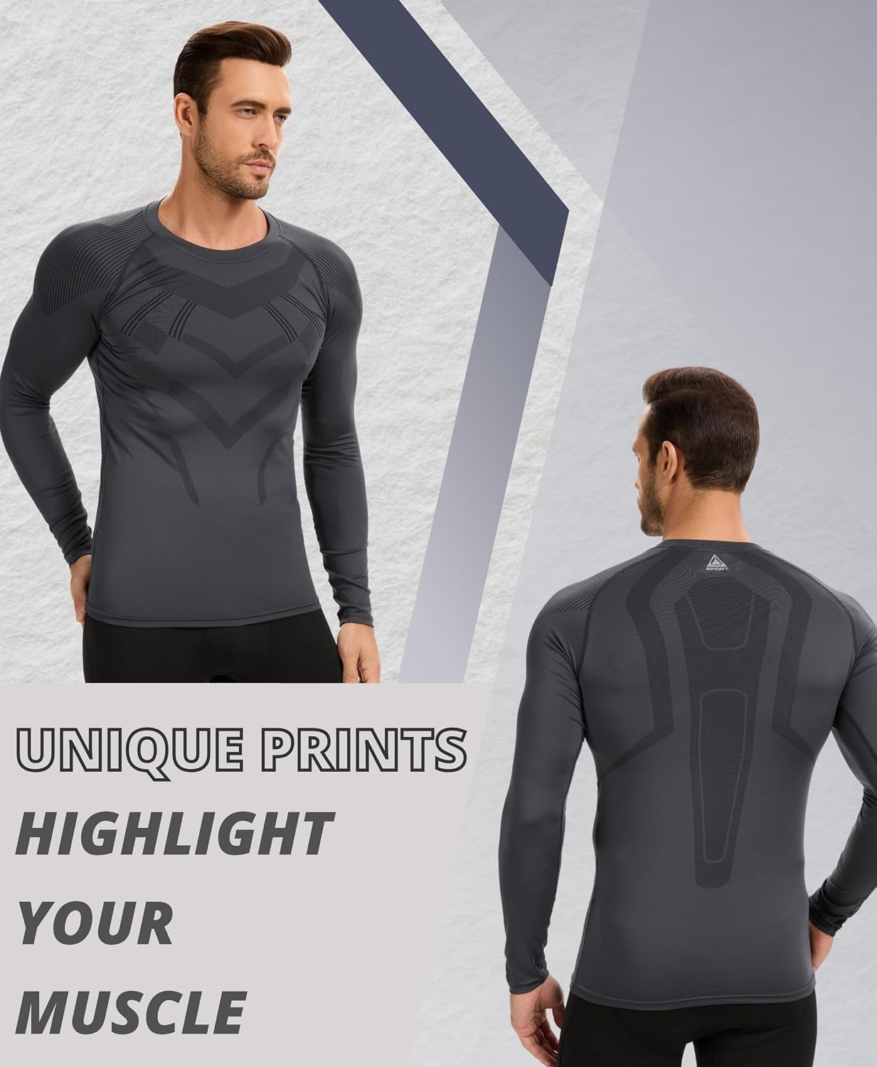 Detalle de AMZSPORT maglia compressione termica uomo