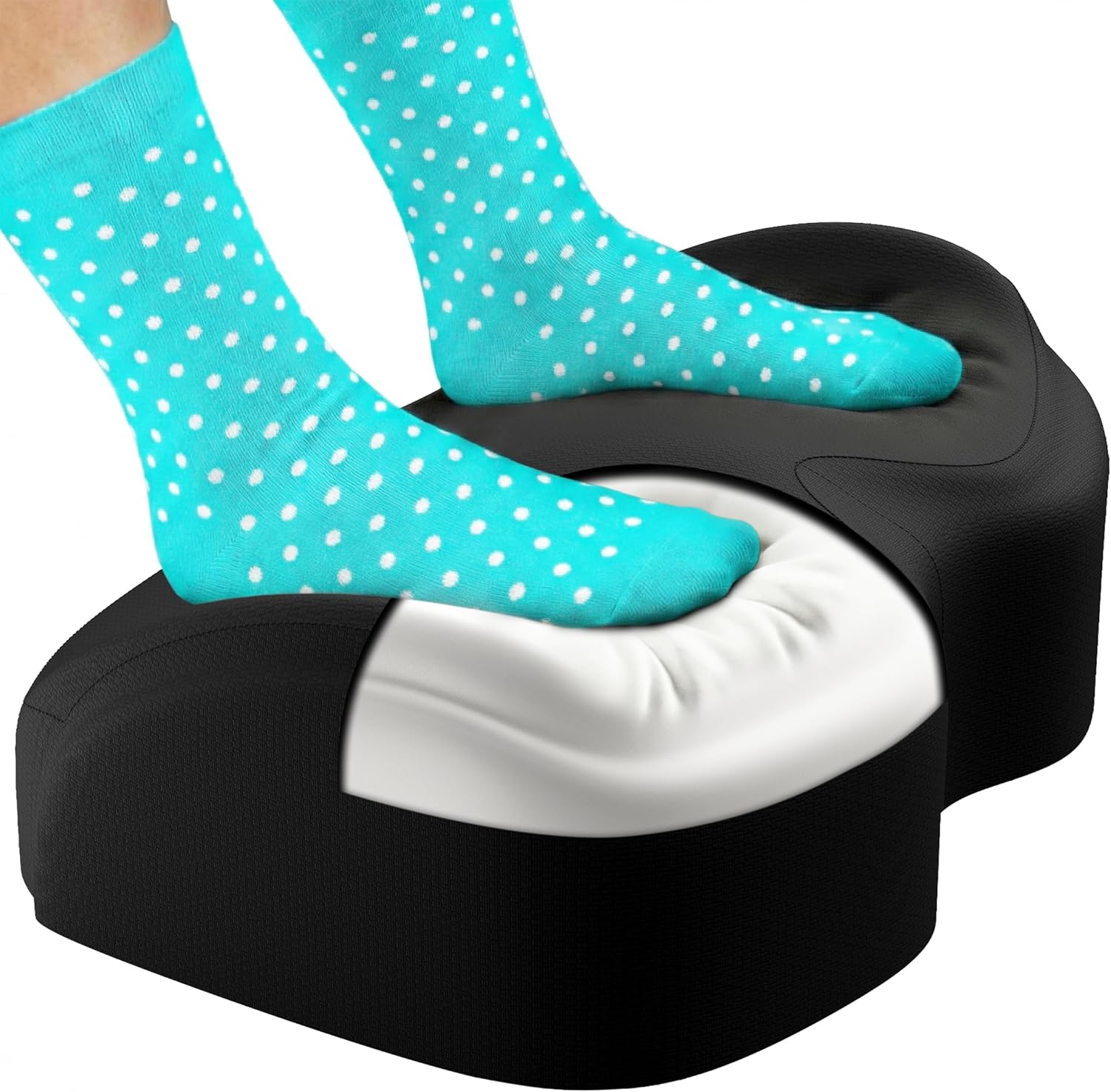 Detalle de Everlasting Comfort Poggiapiedi da Scrivania in Memory Foam con Design Ergonomico