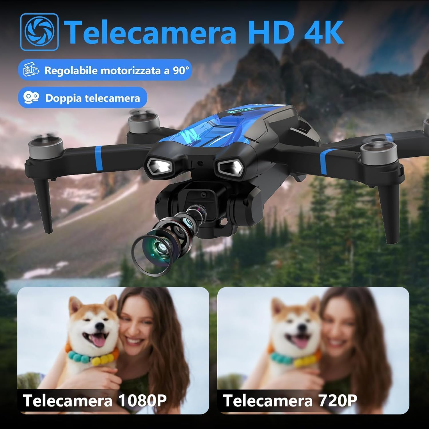 Detalle 2 de Morlyrctooy M18LCD Drone pieghevole con fotocamera 4K