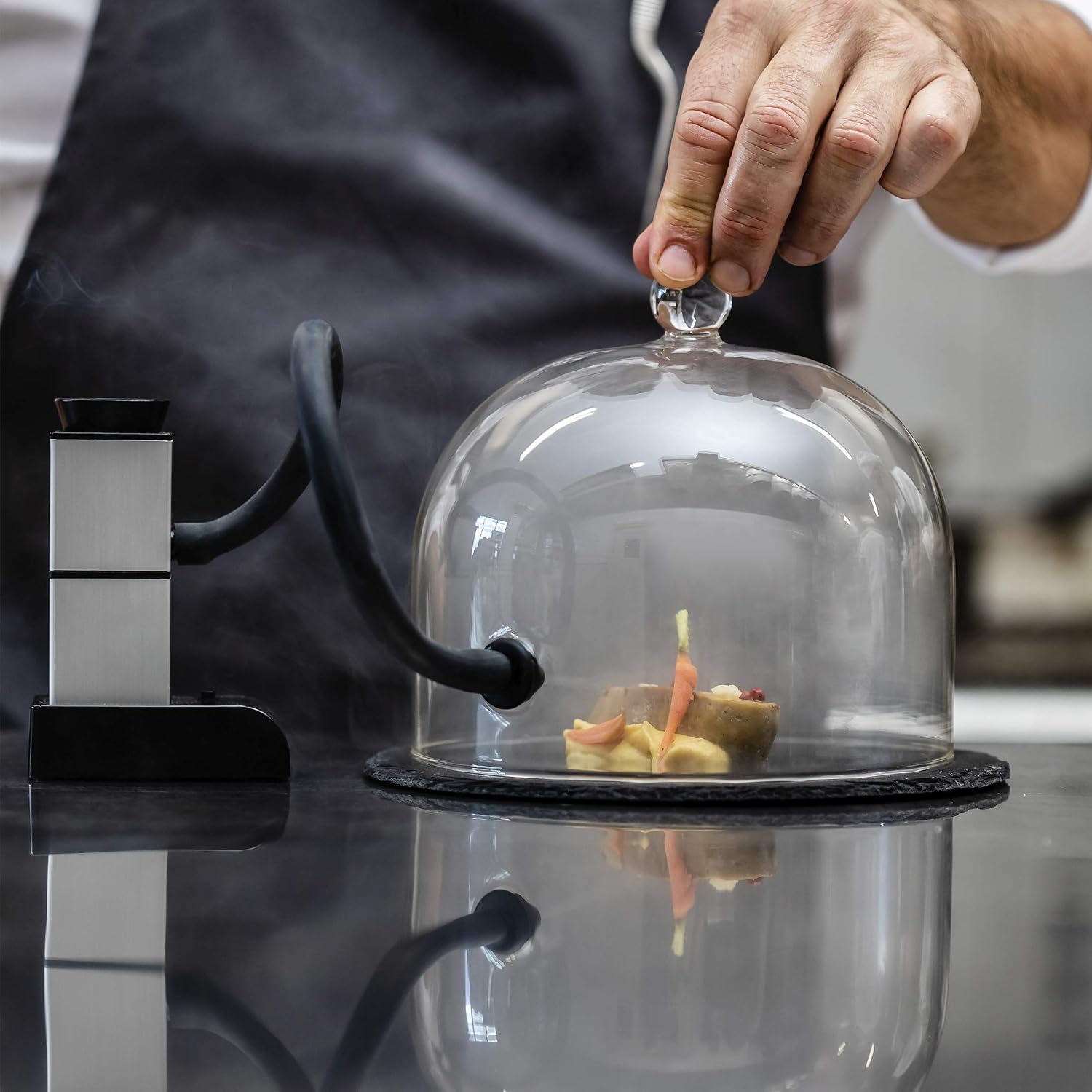 Detalle de Lacor 69221 Magic Food Smoker rookpistool van roestvrij staal