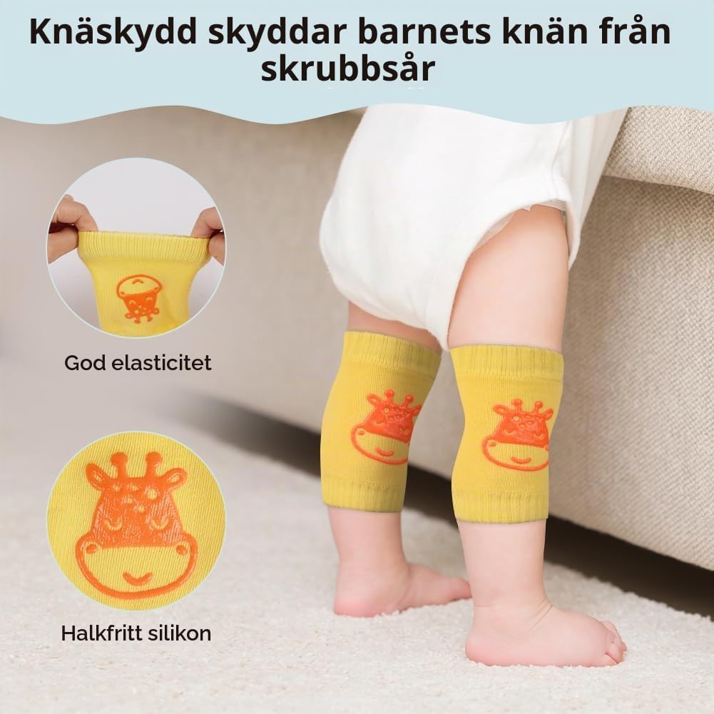 Detalle 1 de Vicloon babyhuvudskydd Blått monster med justerbar utformning och knäskydd