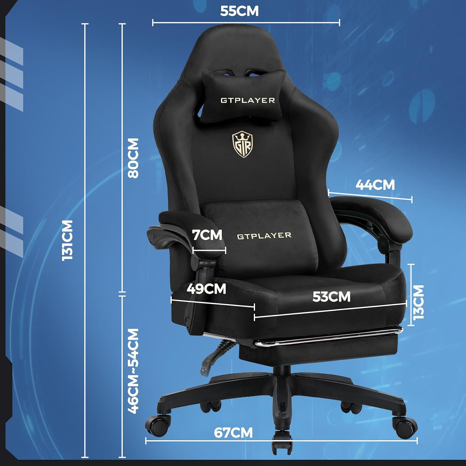 Detalle 2 de GTPLAYER Gaming Chair with Pocket Spring Cushion