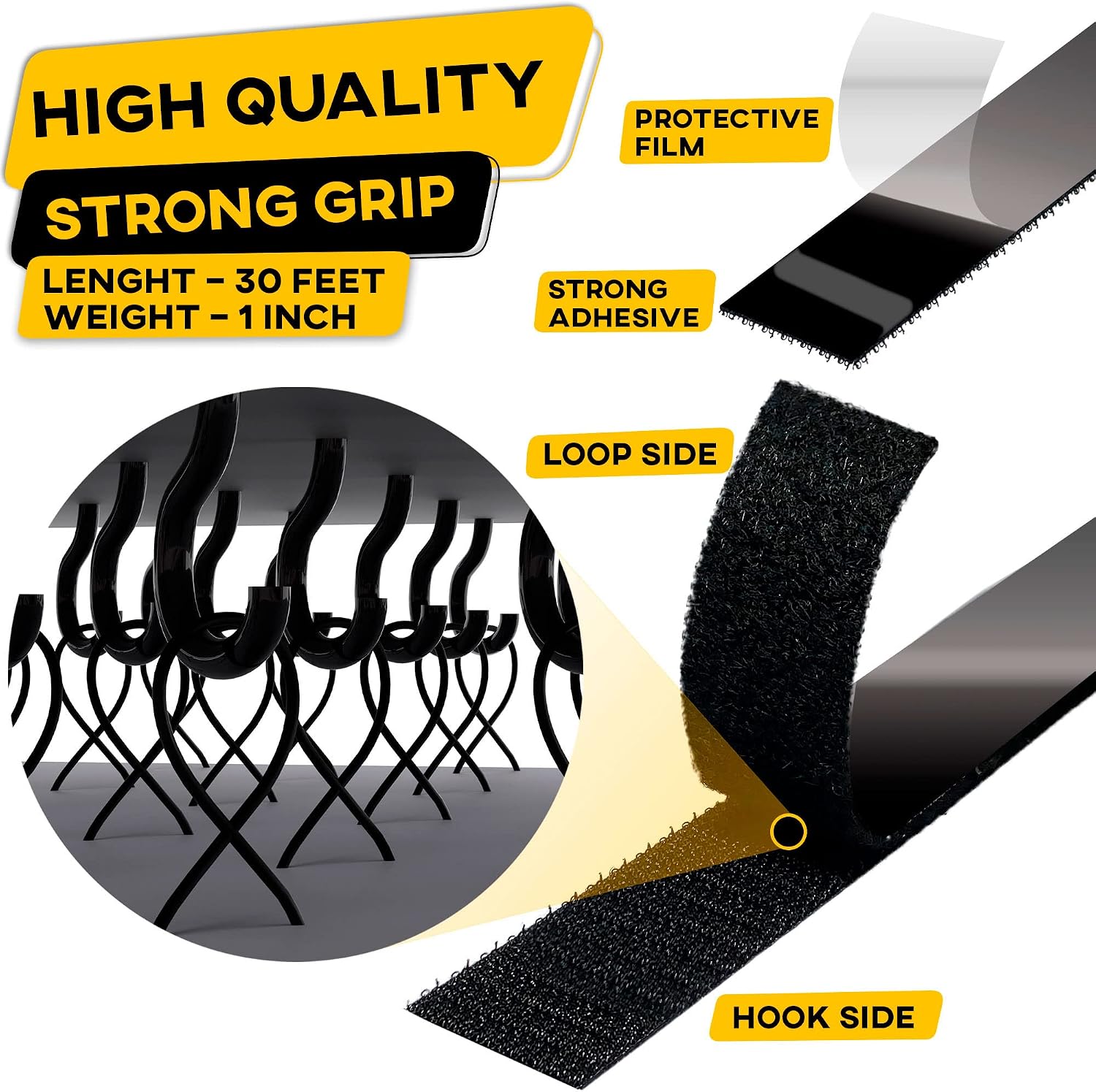 Detalle de Trazon Hook and Loop Tape, 1 in x 30 ft