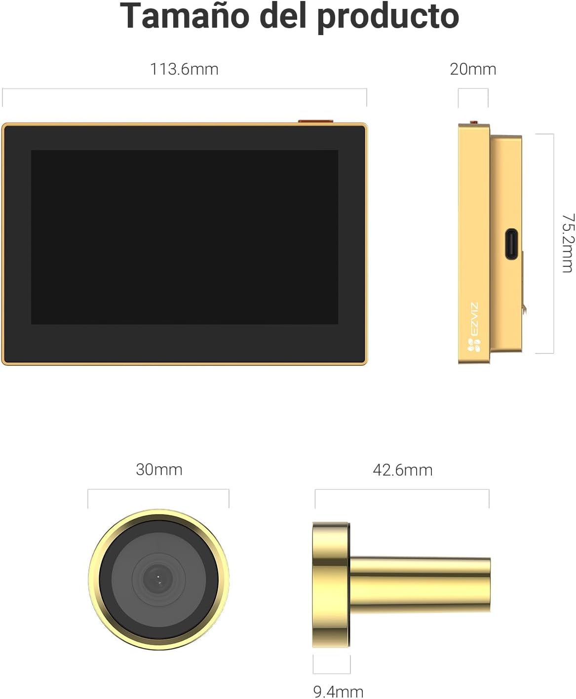Thumbnail 2 de EZVIZ CP2 Mirilla Digital WiFi 1080P con Pantalla 4.3''