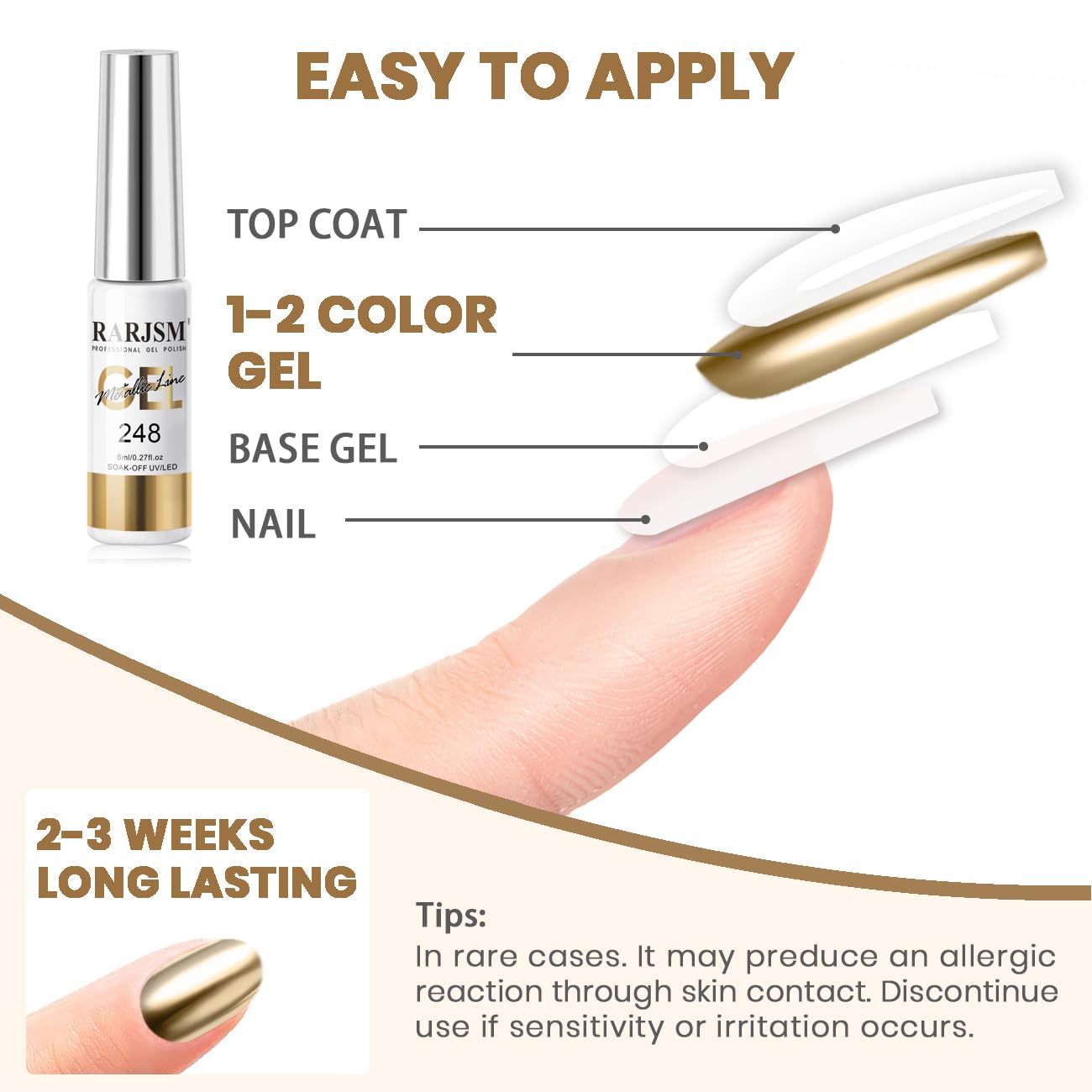 Thumbnail 5 de RARJSM Metallic Gel Liner 8ml nail polish ๐
