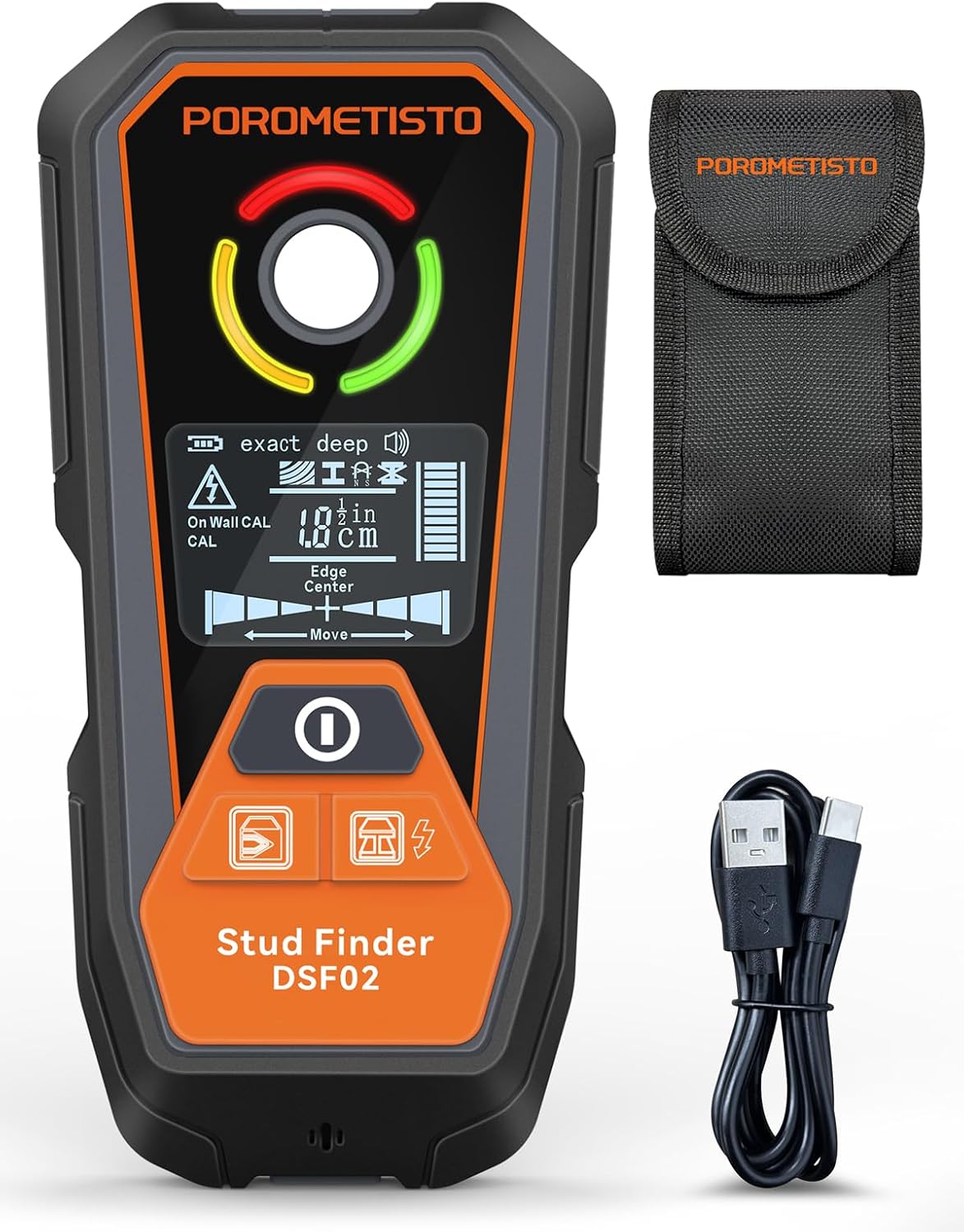 Detalle de POROMETISTO DSF02 6-in-1 wandscanner met LCD en kabeldetectie