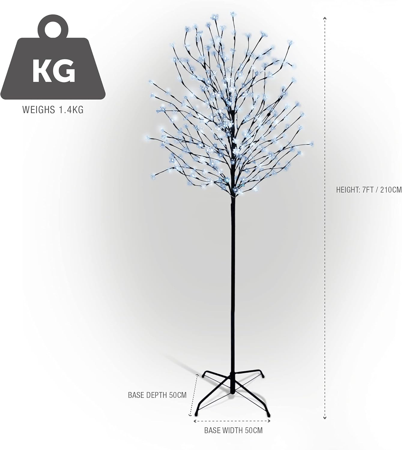 Thumbnail 5 de NETTA 7FT Pre-Lit Cherry Blossom Tree with 350 Cool White LEDs, Timer & 8 Lighting Modes
