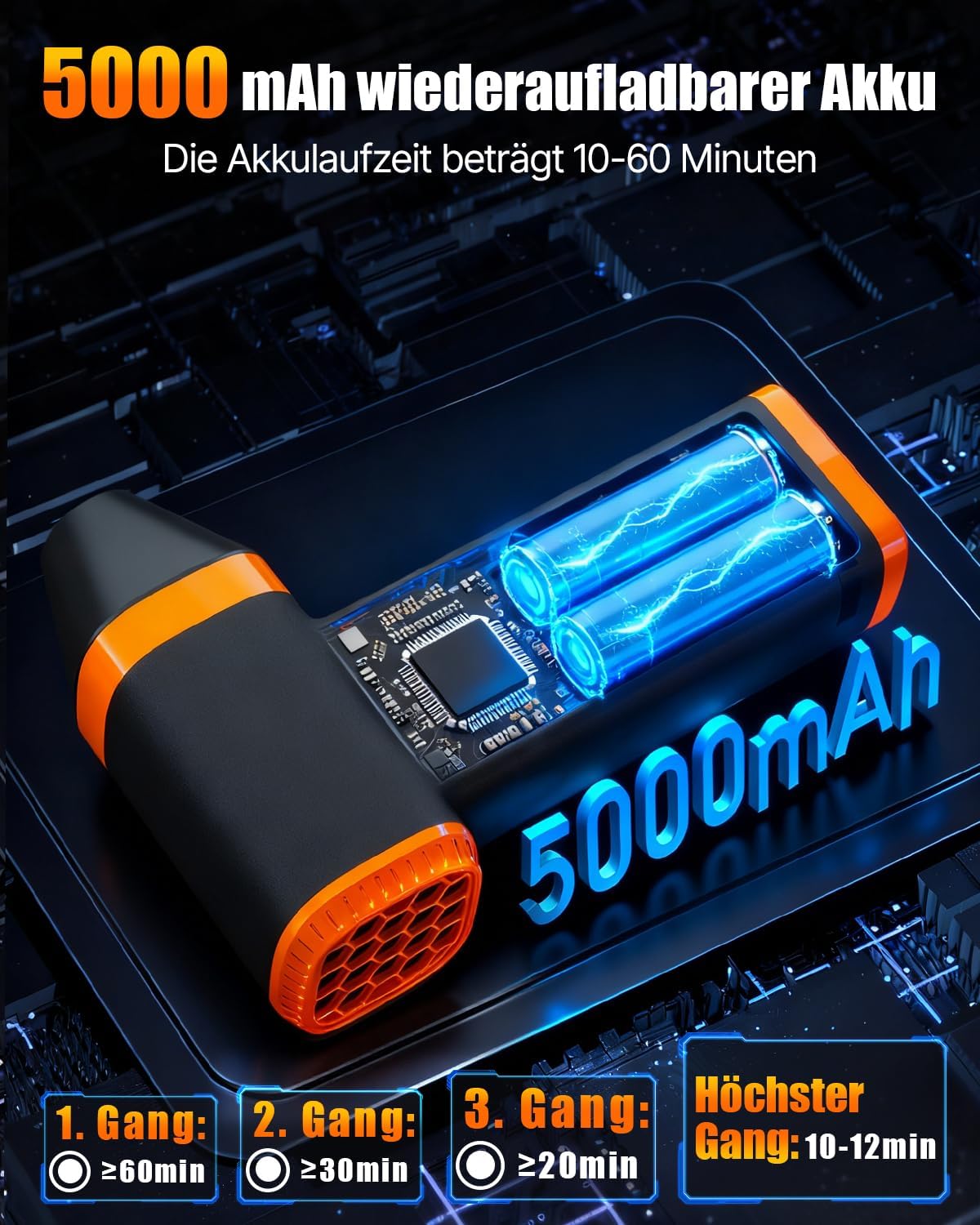 Thumbnail 2 de WOWDSGN Elektrischer Staubgebläse 130.000 U/min