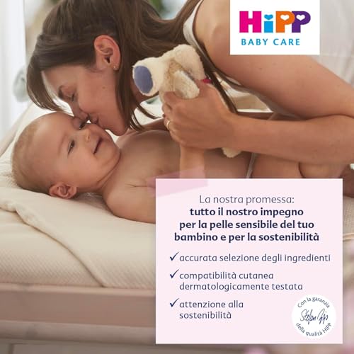 Detalle de HiPP Happy Bagnetto HiPP: Bagnoschiuma Neonato Formato Famiglia, pH Neutro e Mandorle Bio (1000 ml)