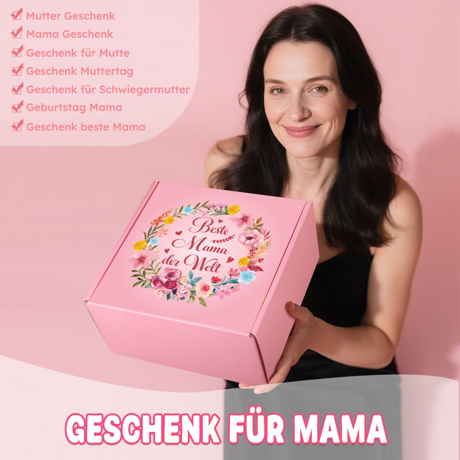 Thumbnail 1 de Giftota Muttertagsgeschenke Set – Wohlfühl-Box für Mama (Rosa) mit Kuschelsocken, Duftkerze und Wellness/Geschenkbox