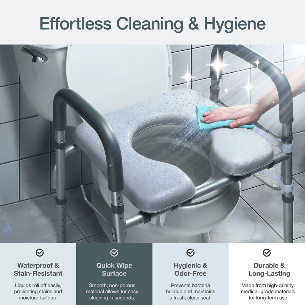 Detalle 1 de Medical king 7146 Toilet Seat Riser, Adjustable Height and Width, 400 lb