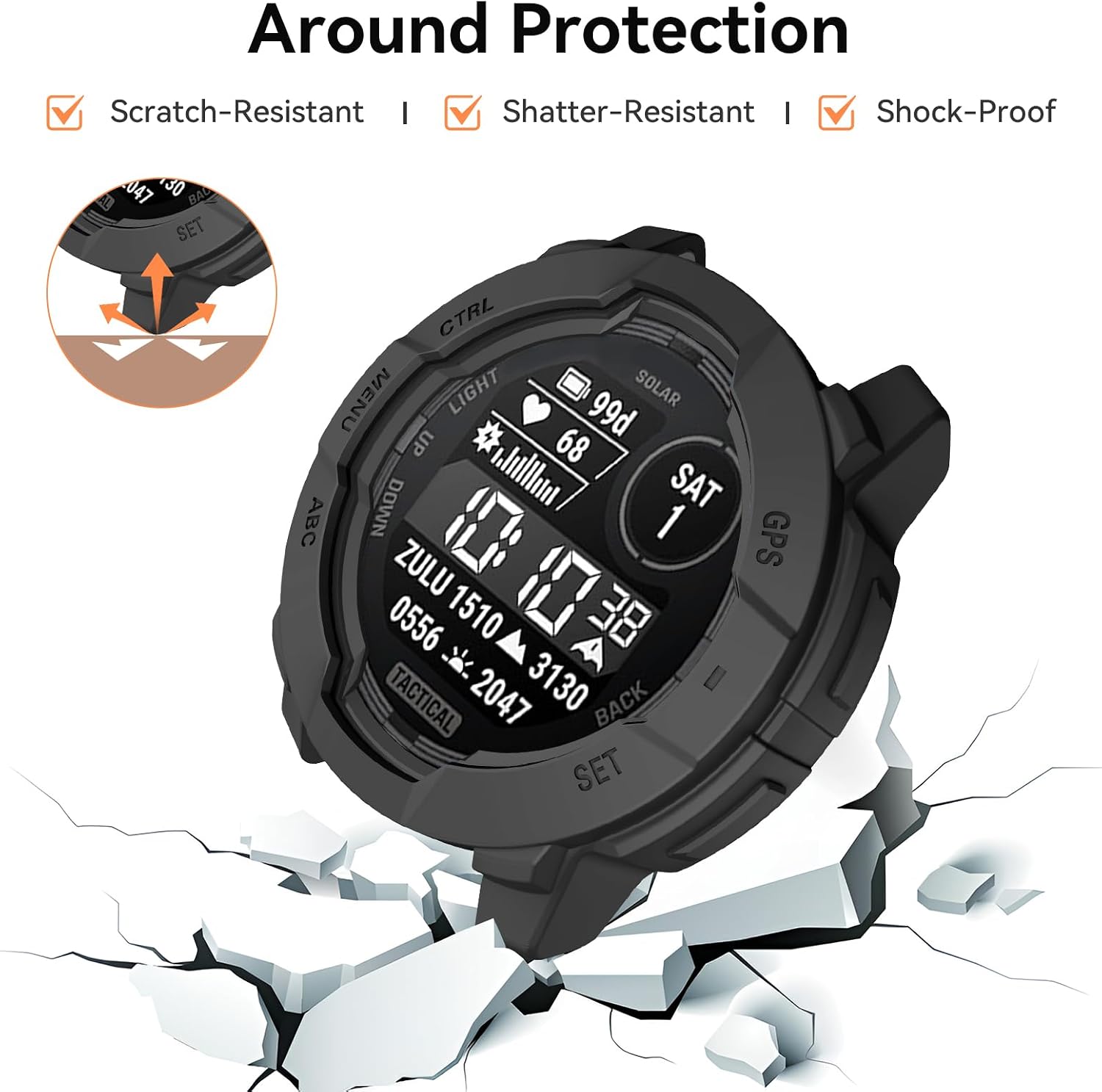 Thumbnail 2 de OVERSTEP Rugged TPU Case Cover for Instinct 3 50mm