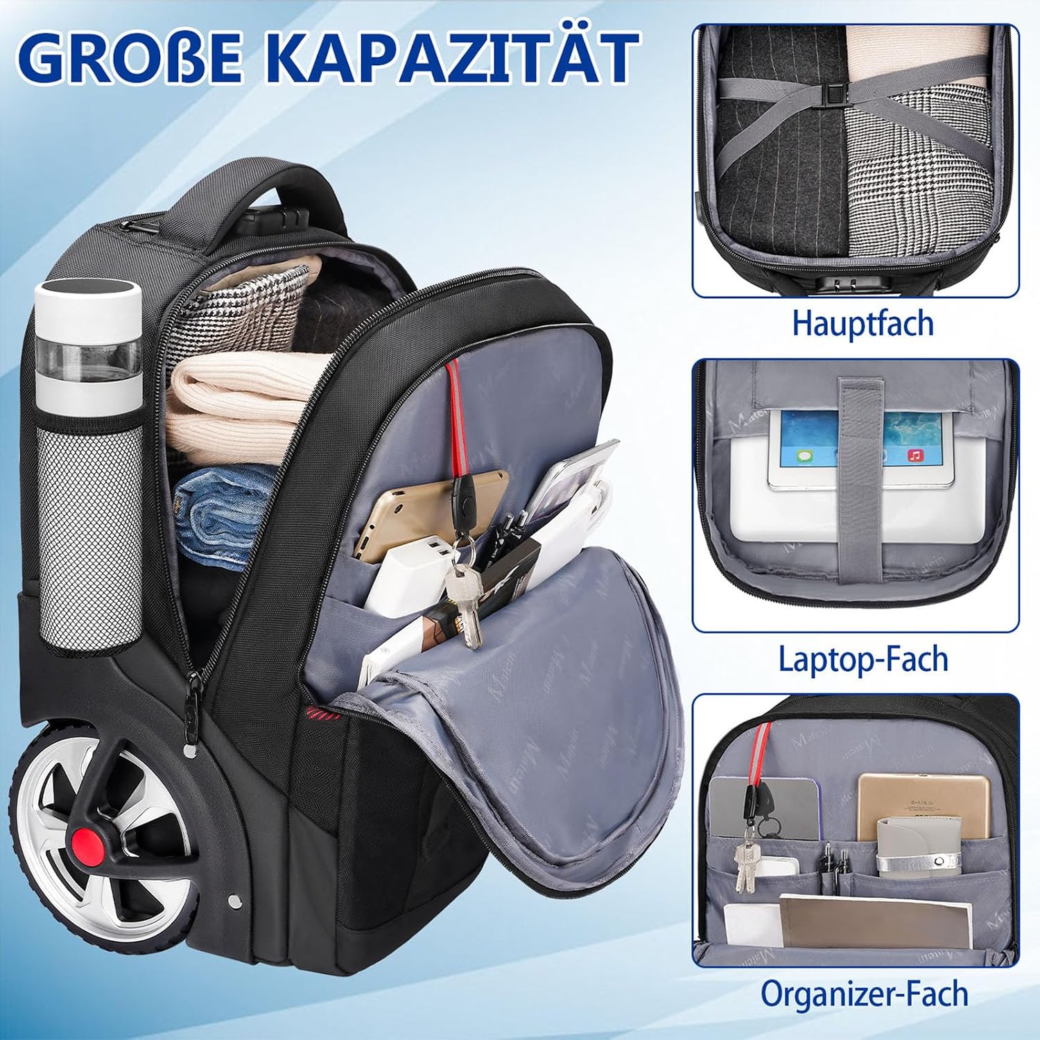 Thumbnail 3 de MATEIN Trolley Rucksack 50L