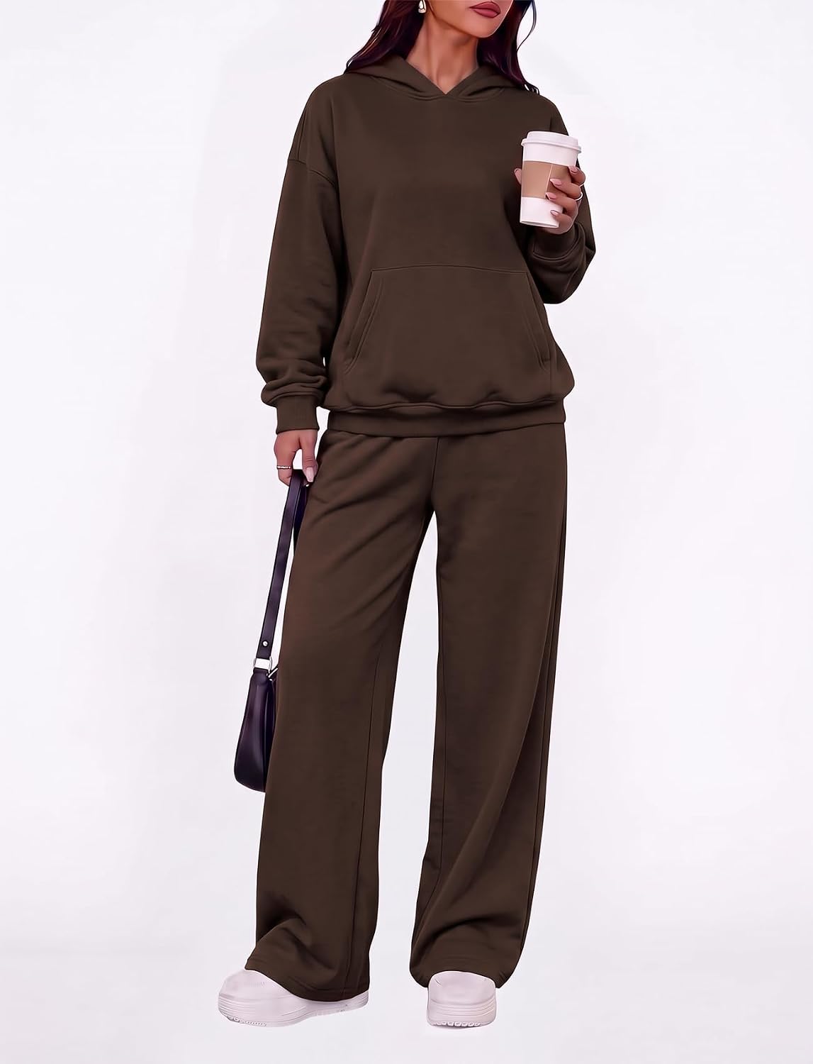 Detalle 2 de Women's 2-Piece Lounge Set in Cotton-Polyester Fleece