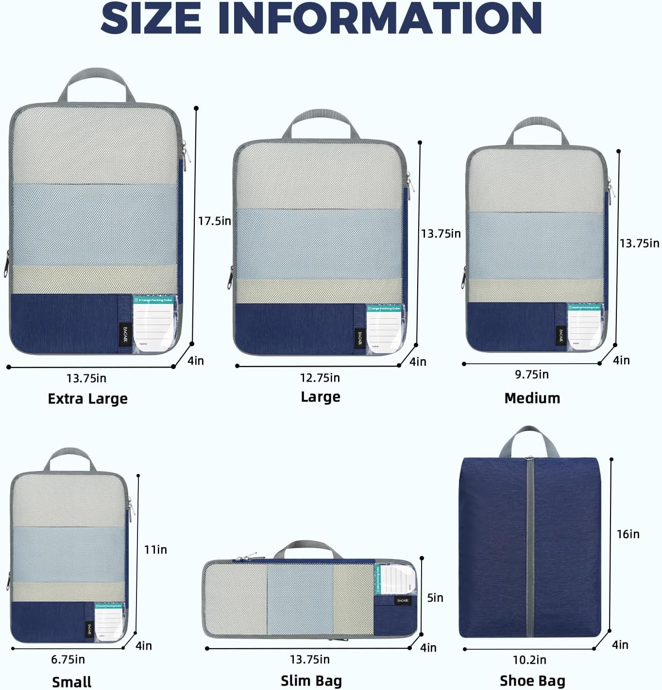 Detalle 1 de BAGAIL Packing Cubes, Nylon
