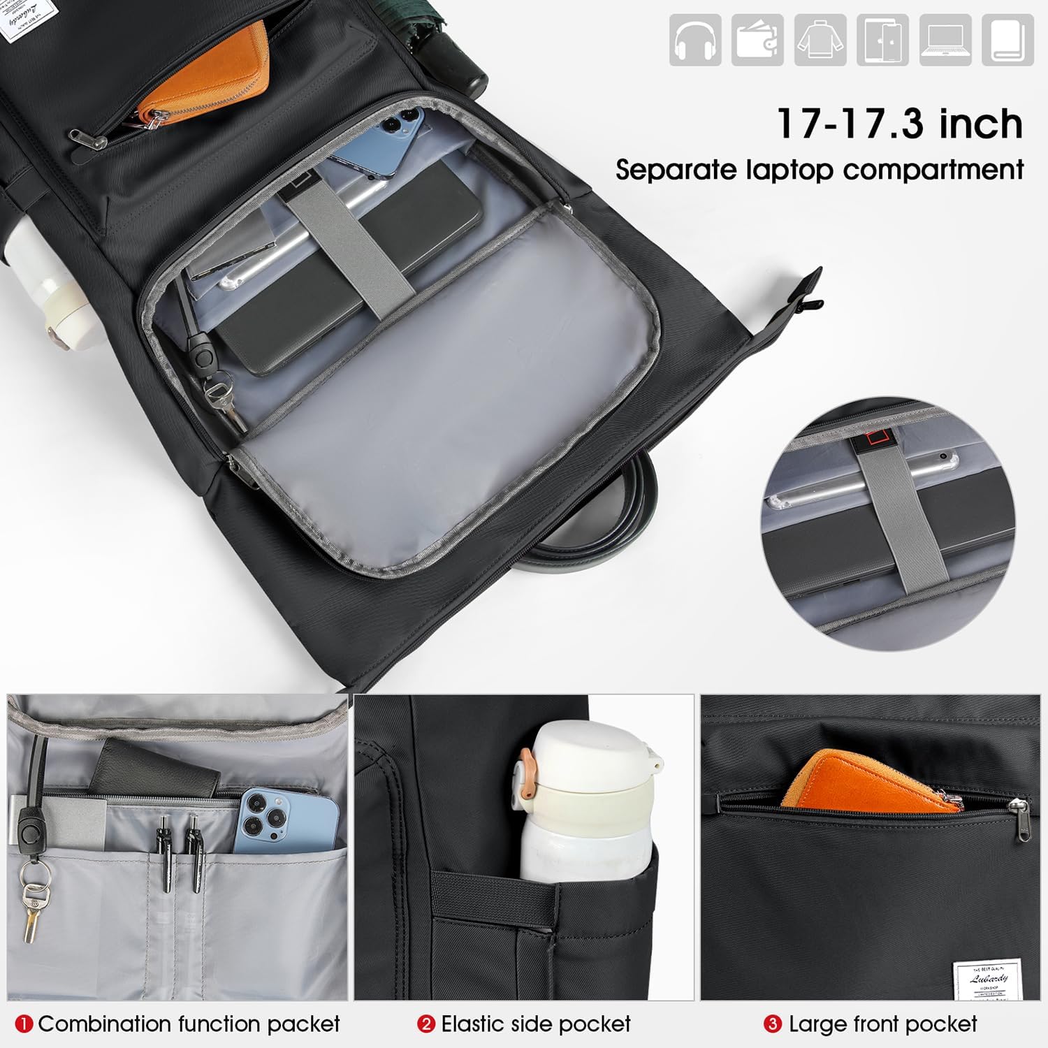 Detalle 2 de Lubardy Rolltop Rucksack 23L–32L