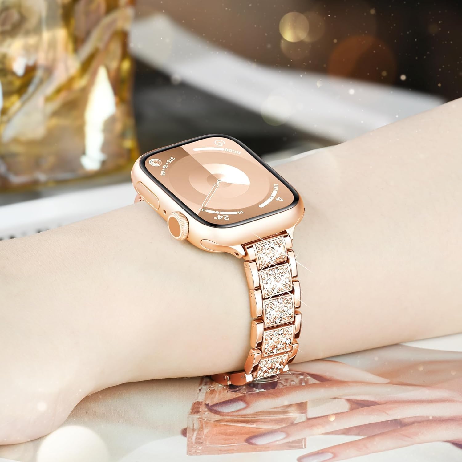 Thumbnail 4 de JJii Sung Bling Diamond Strap for Apple Watch – 38–49mm with Butterfly Clasp
