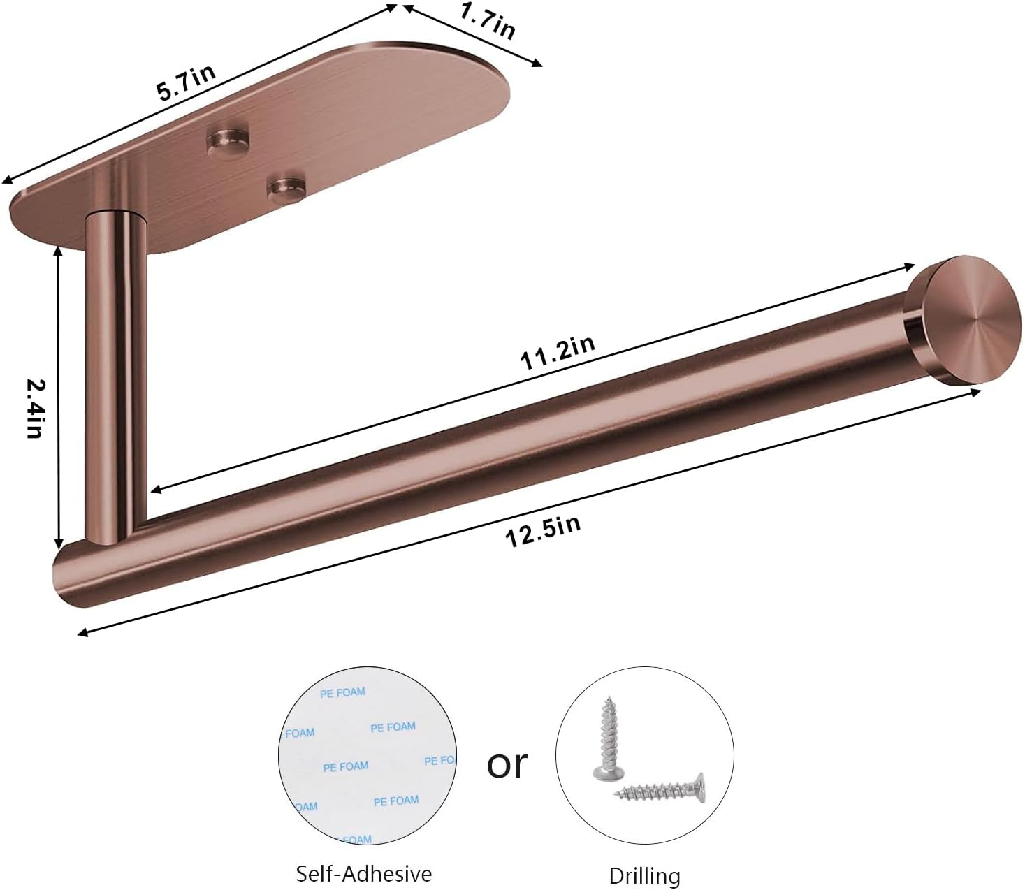 Detalle de VAEHOLD Paper Towel Holder Stainless Steel