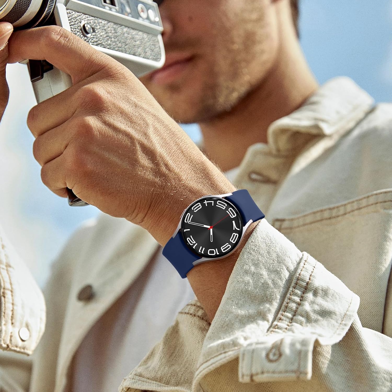 Thumbnail 2 de Mastten Compatible Galaxy Watch Strap 44mm Indigo