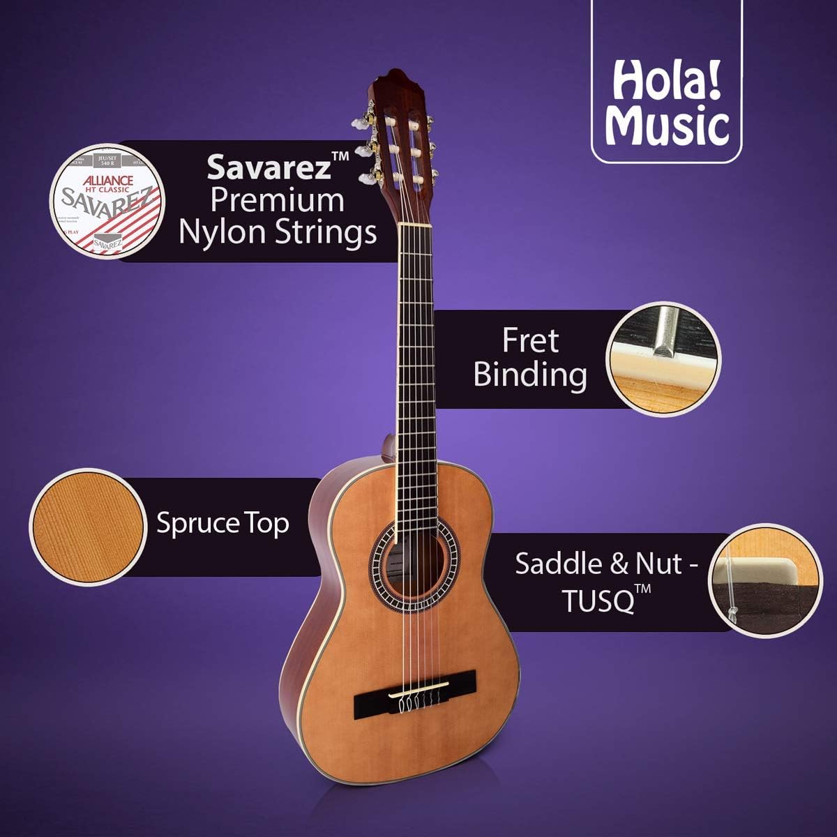 Thumbnail 1 de Hola! Classical Guitar 1/2-Size
